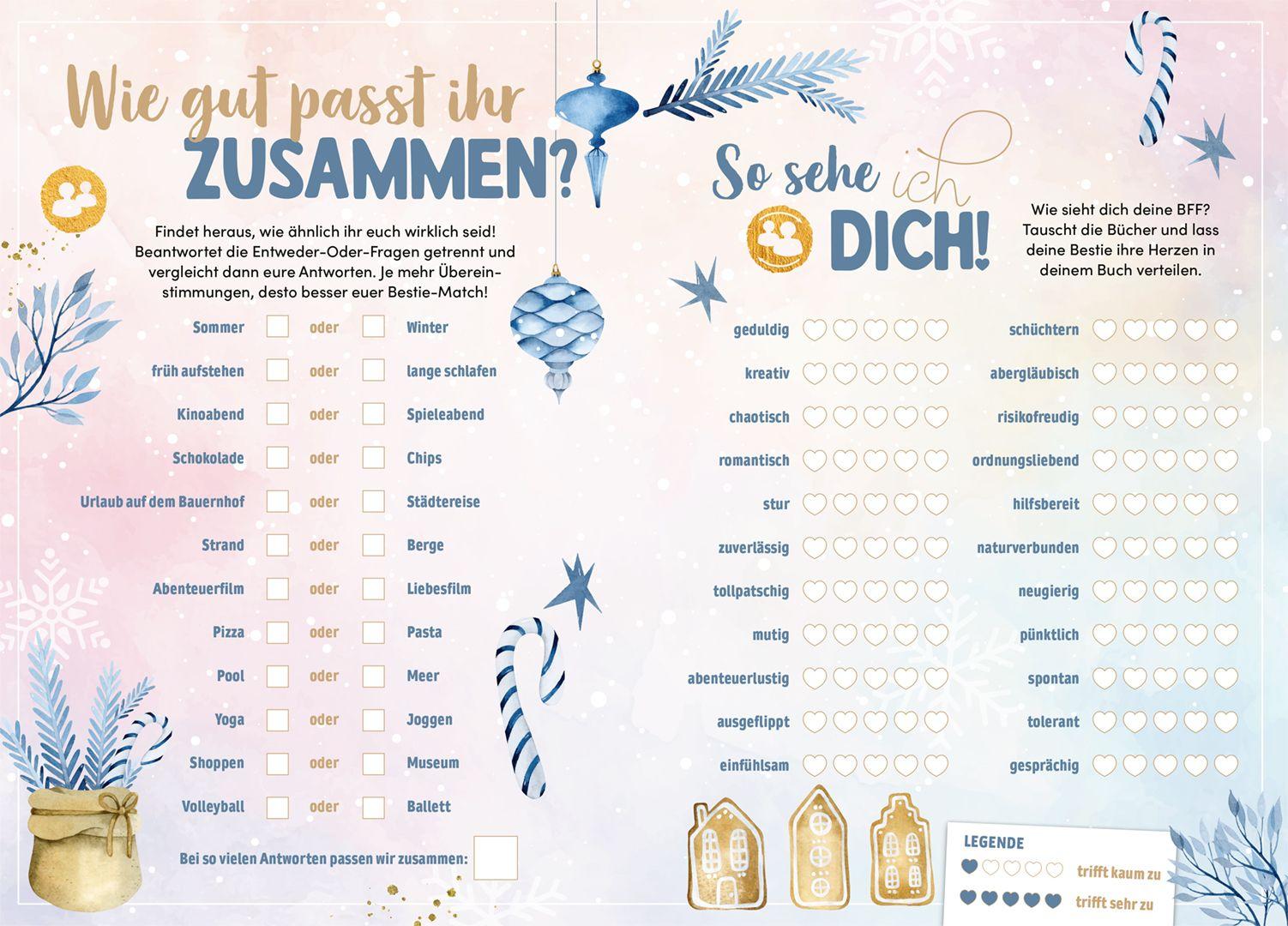 Beispielinhalt (Bild) Adventskalender für Beste Freundinnen