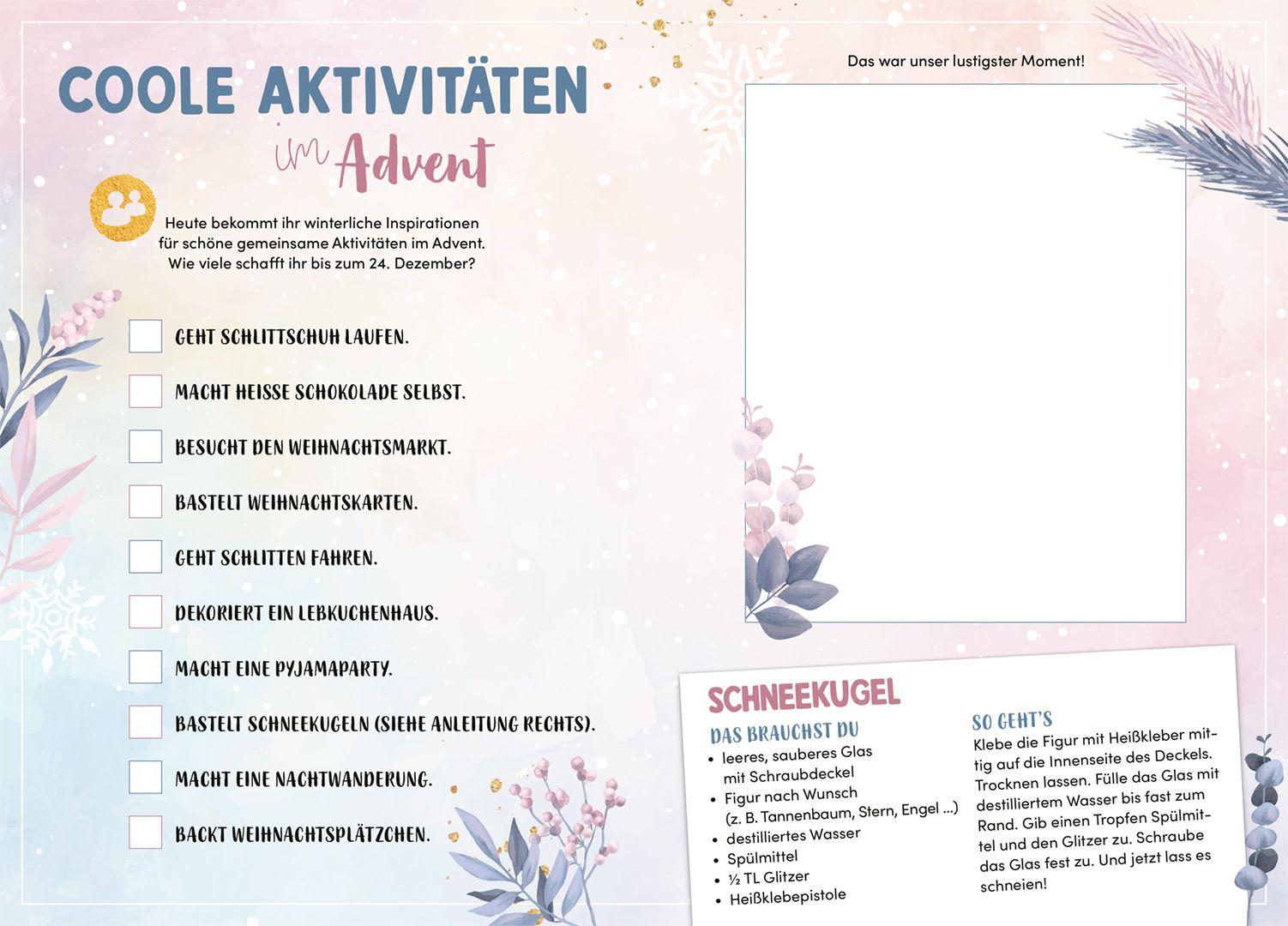 Beispielinhalt (Bild) Adventskalender für Beste Freundinnen