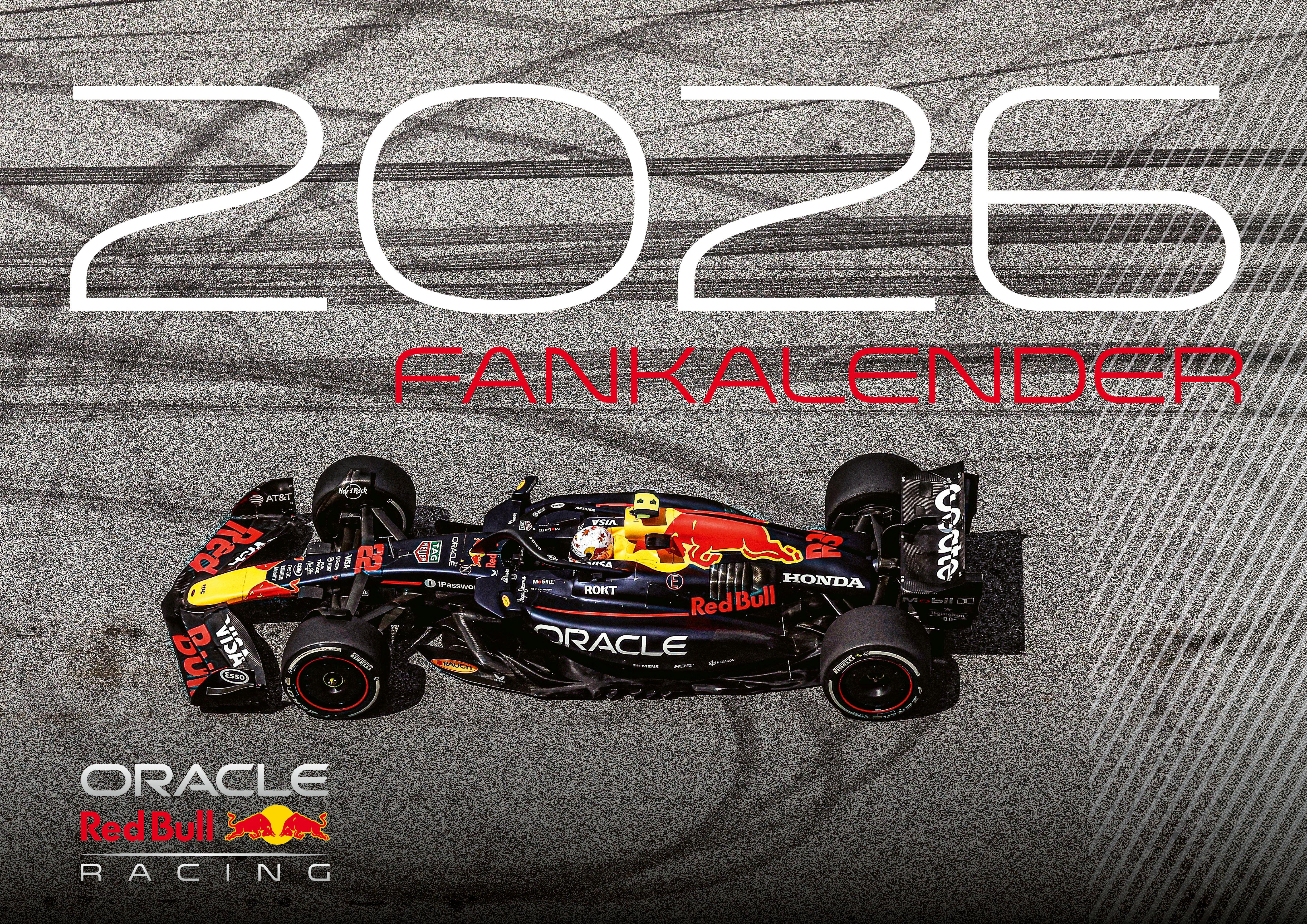 Vorderes Coverbild Oracle Red Bull Racing 2026 - Fankalender