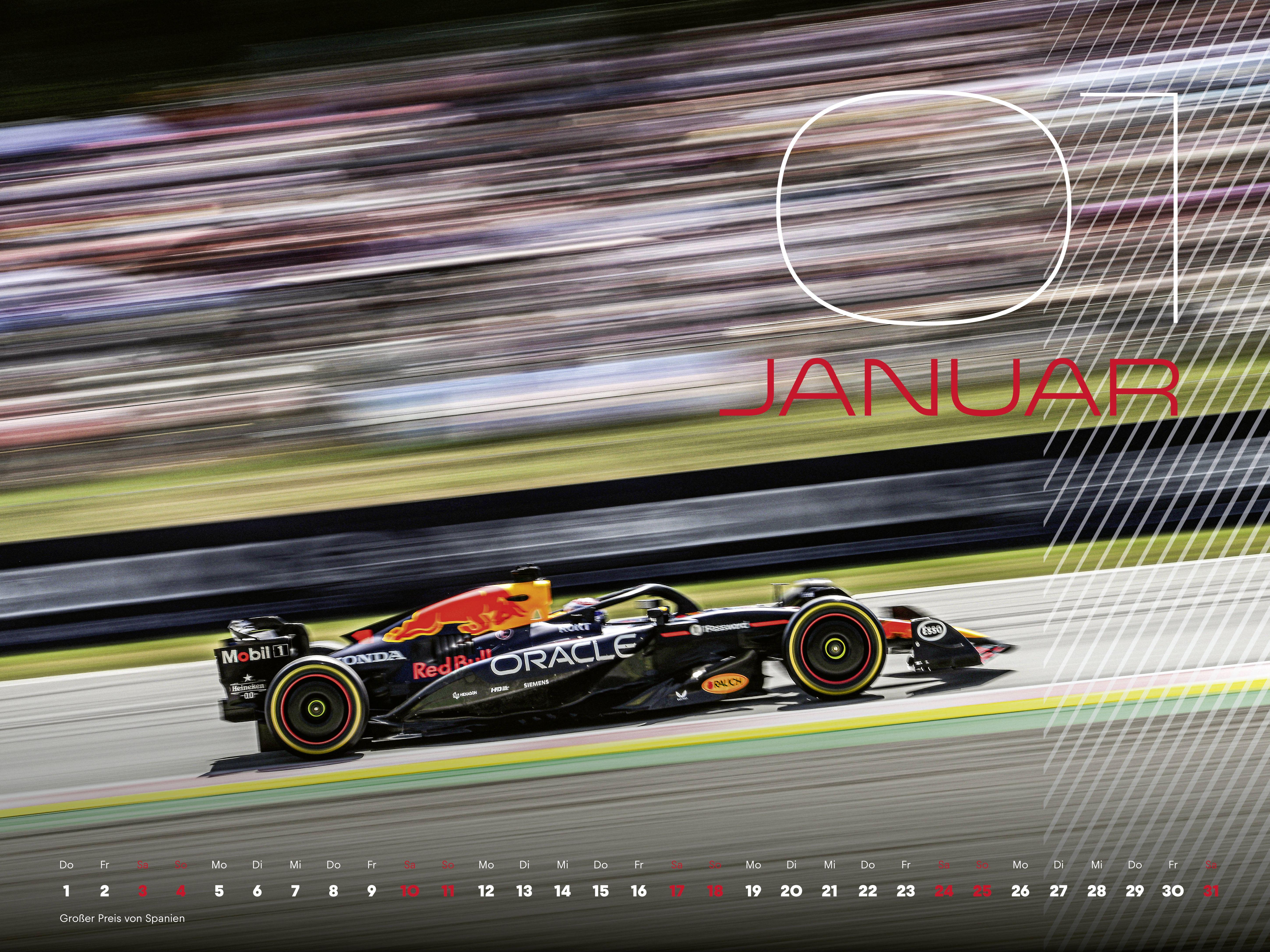 Beispielinhalt (Bild) Oracle Red Bull Racing 2026 - Posterkalender