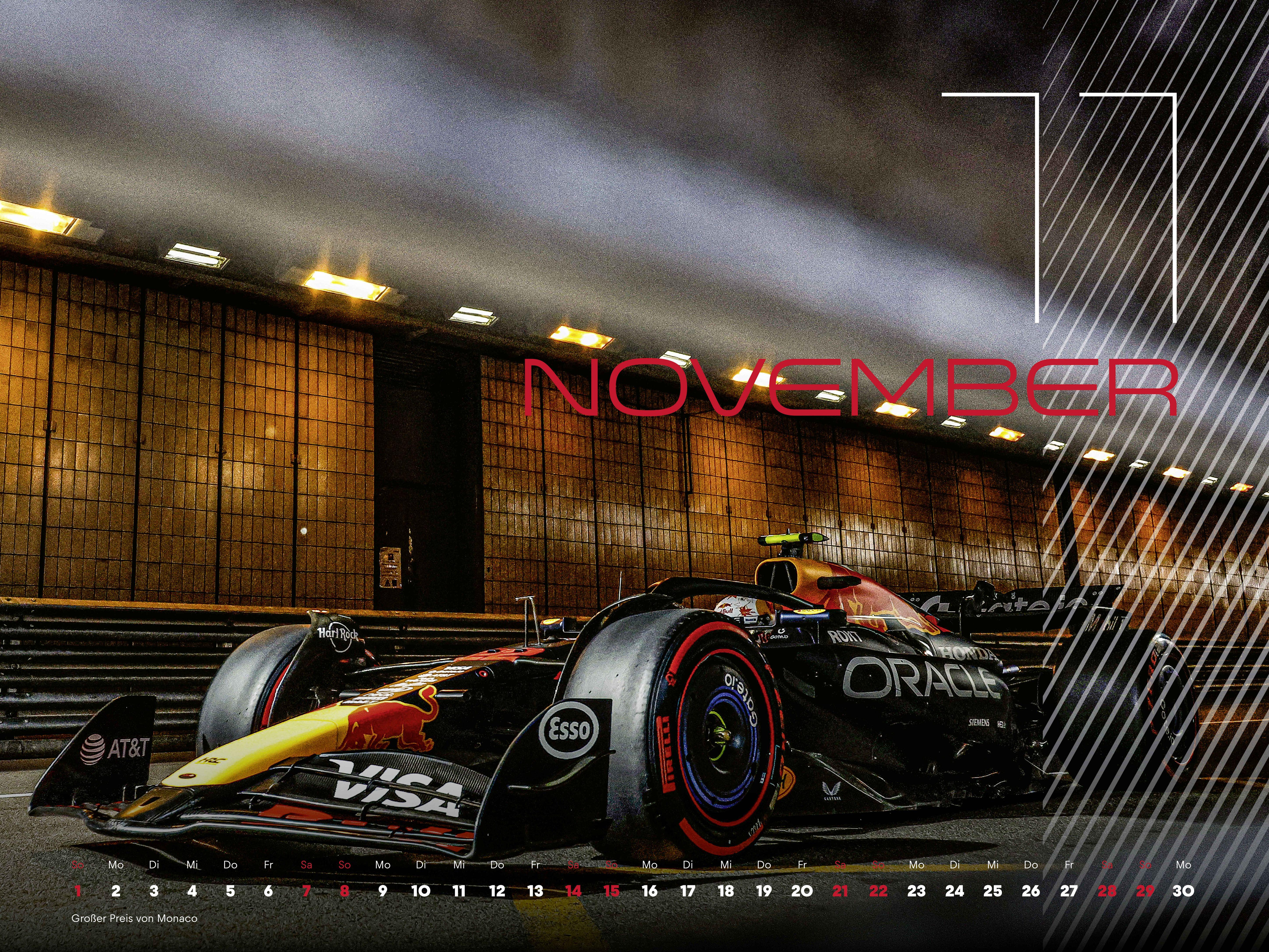 Beispielinhalt (Bild) Oracle Red Bull Racing 2026 - Posterkalender