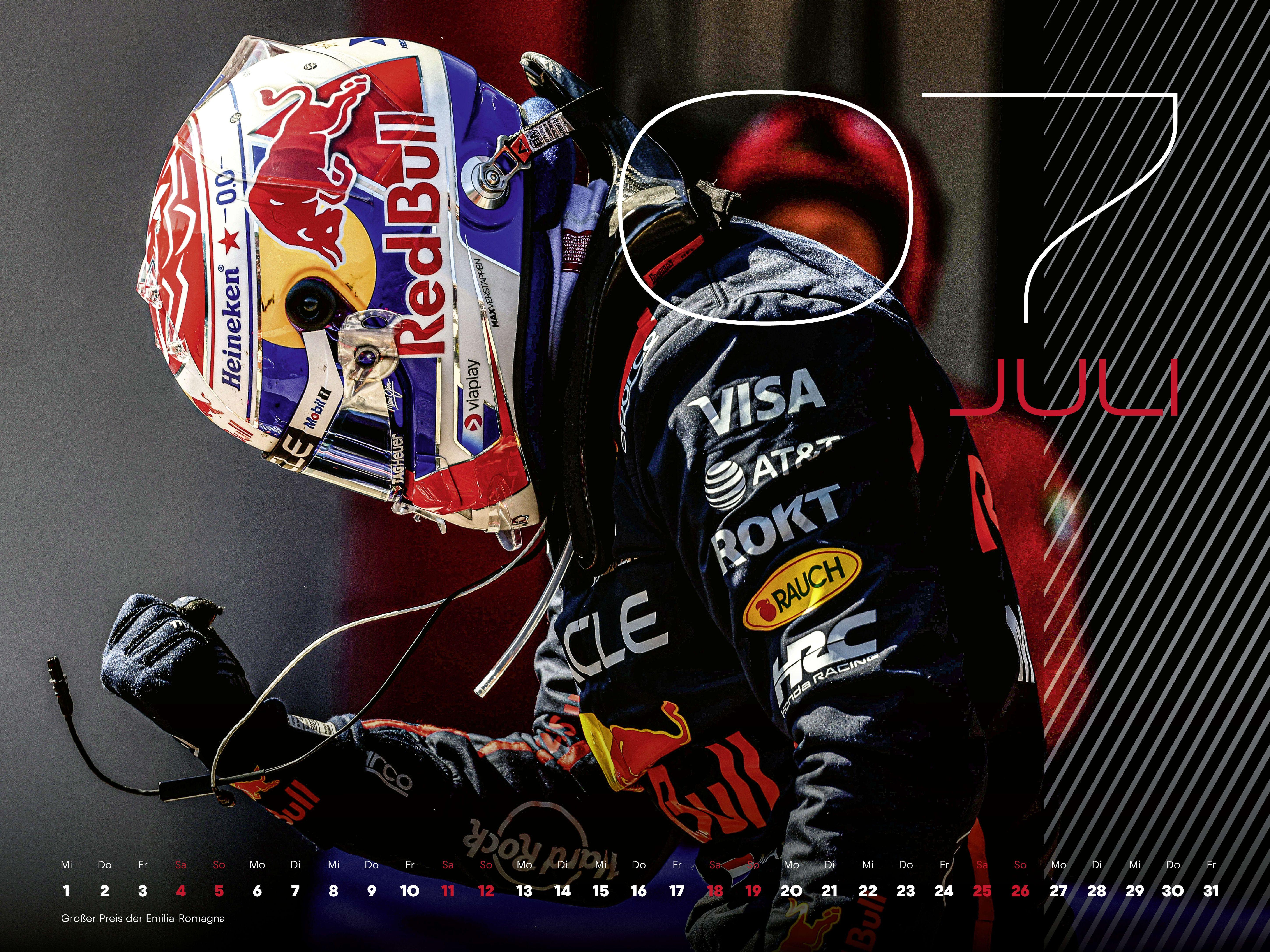 Beispielinhalt (Bild) Oracle Red Bull Racing 2026 - Posterkalender