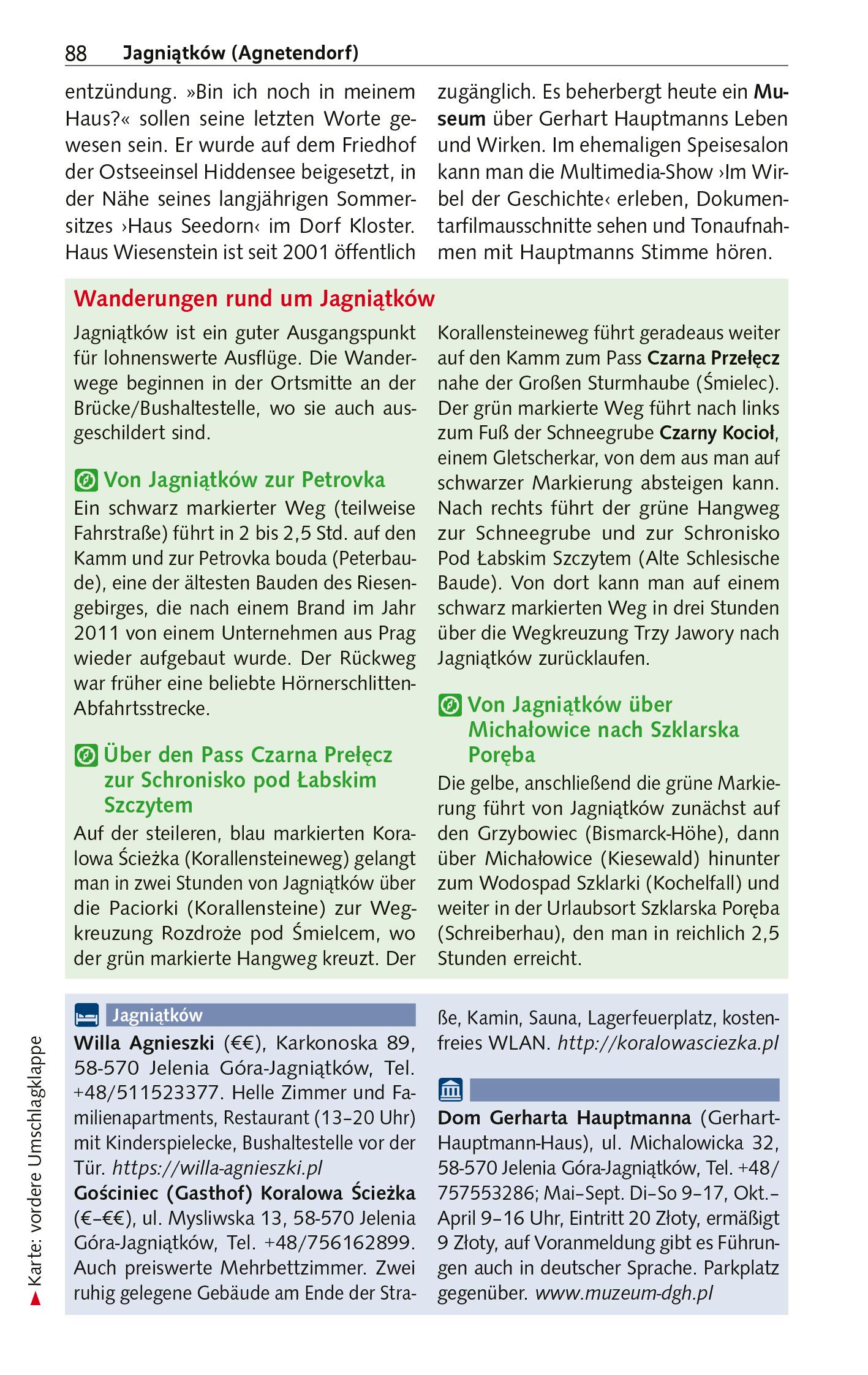Beispielinhalt (Bild) TRESCHER Reiseführer Riesengebirge
