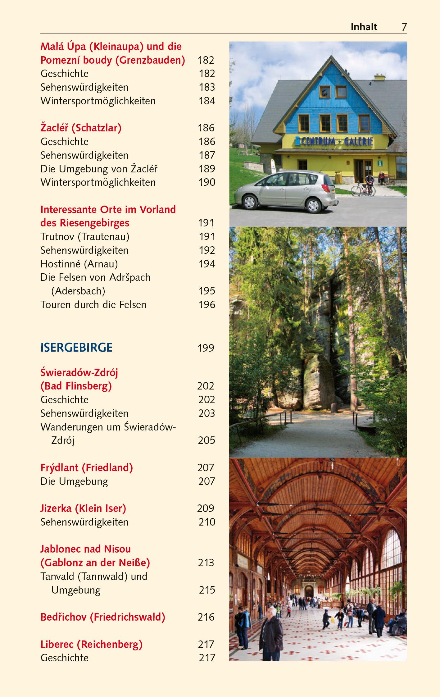 Beispielinhalt (Bild) TRESCHER Reiseführer Riesengebirge