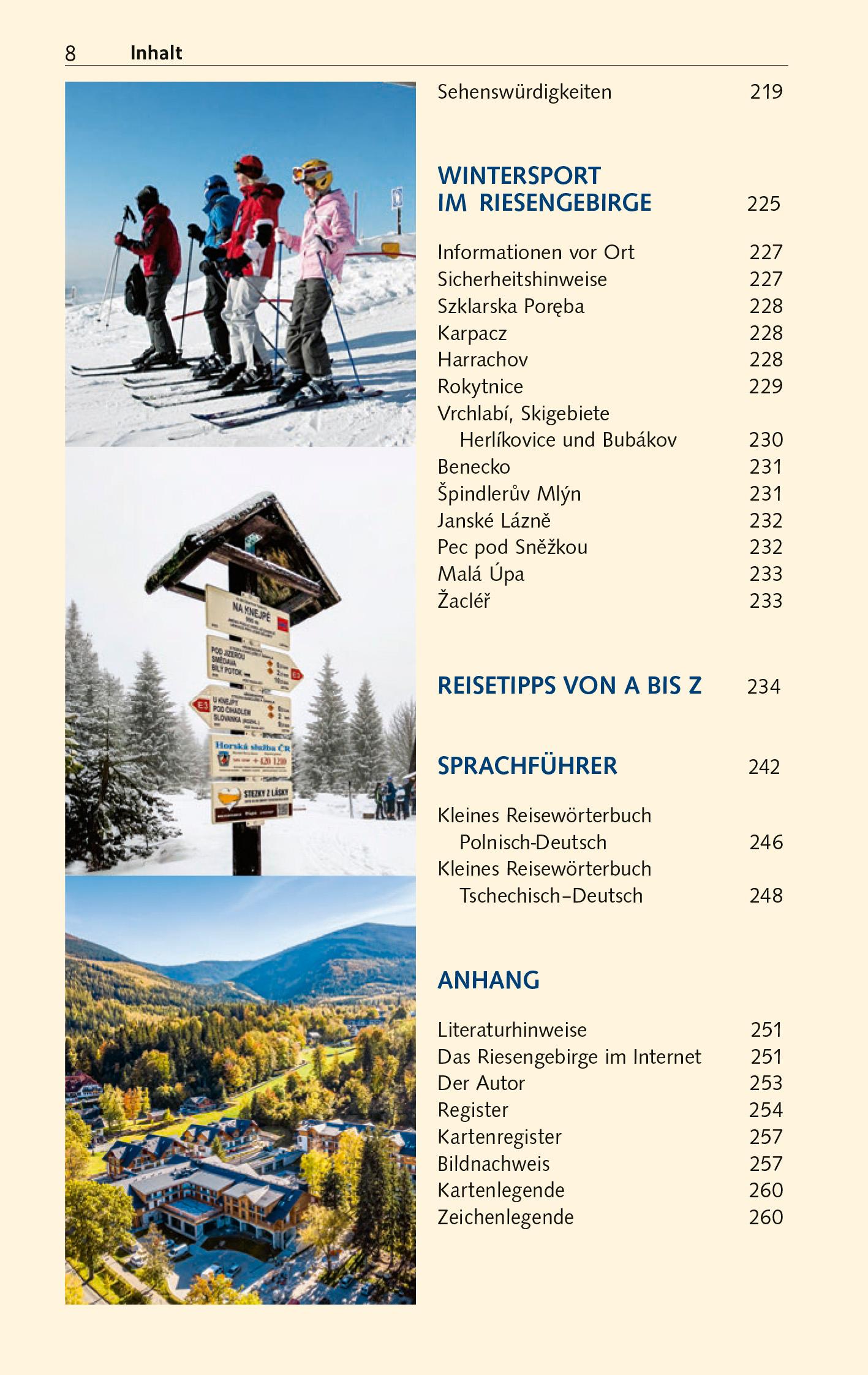 Beispielinhalt (Bild) TRESCHER Reiseführer Riesengebirge