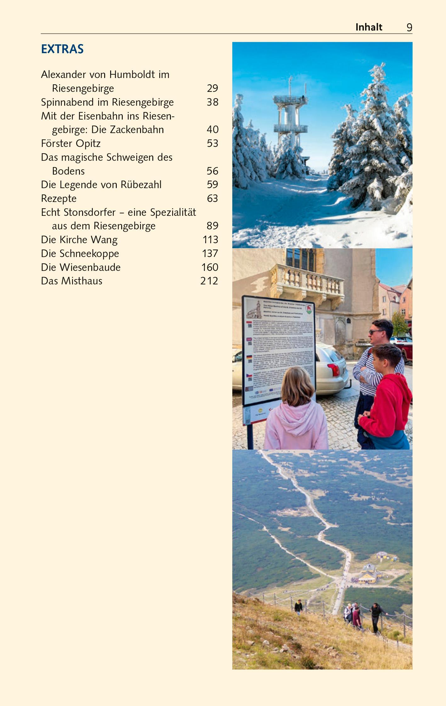 Beispielinhalt (Bild) TRESCHER Reiseführer Riesengebirge