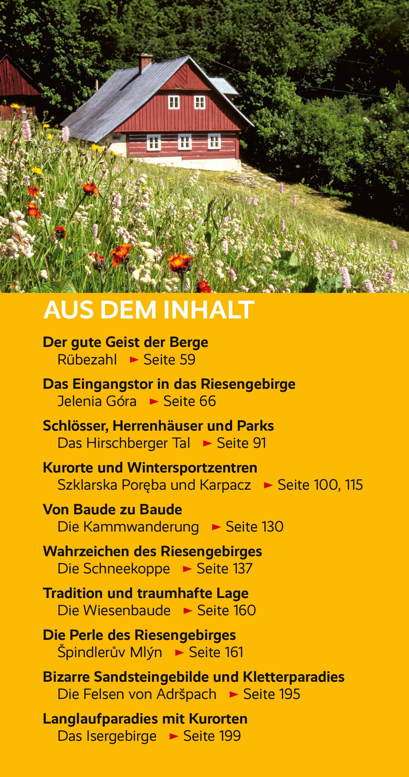 Beispielinhalt (Bild) TRESCHER Reiseführer Riesengebirge