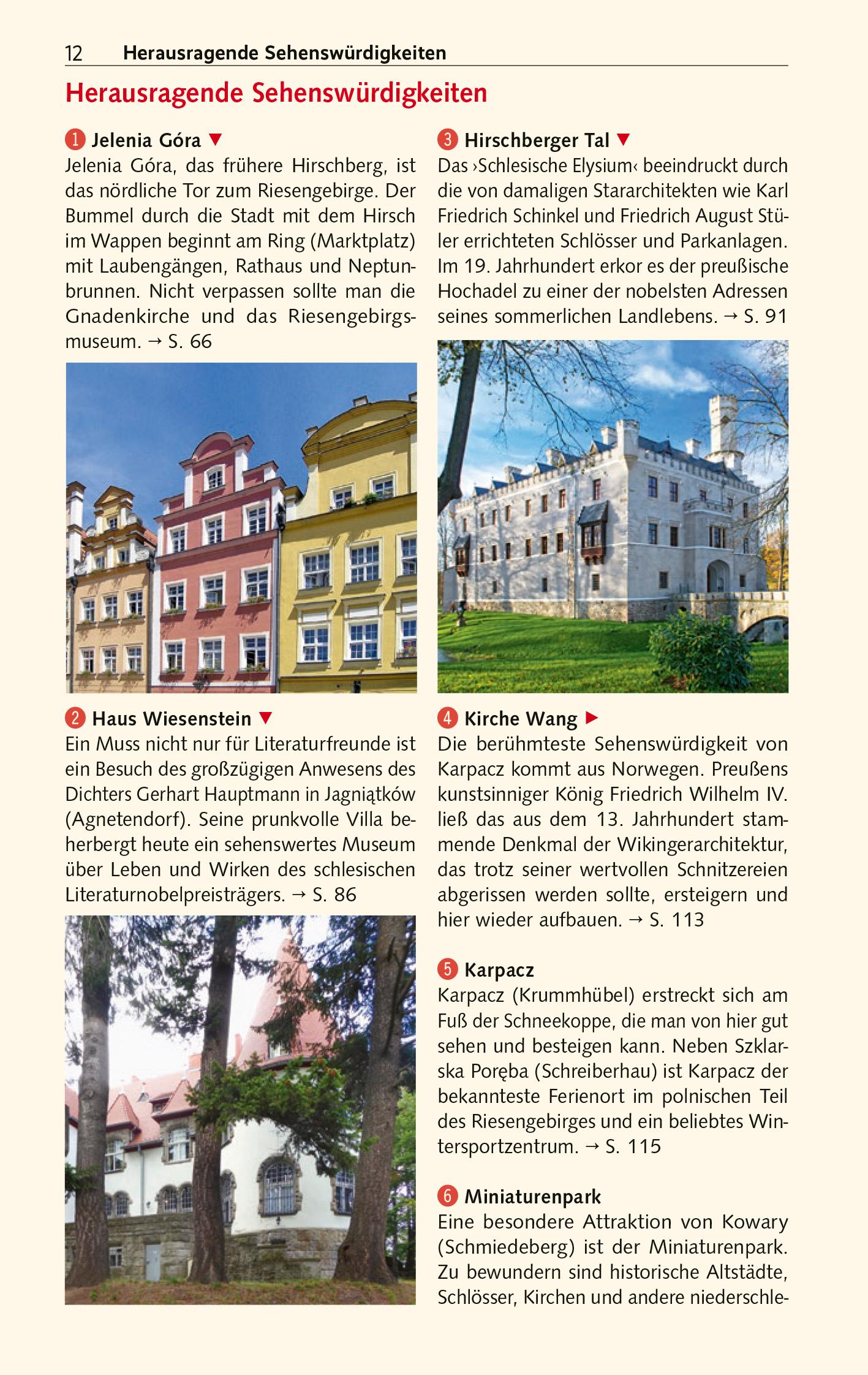 Beispielinhalt (Bild) TRESCHER Reiseführer Riesengebirge