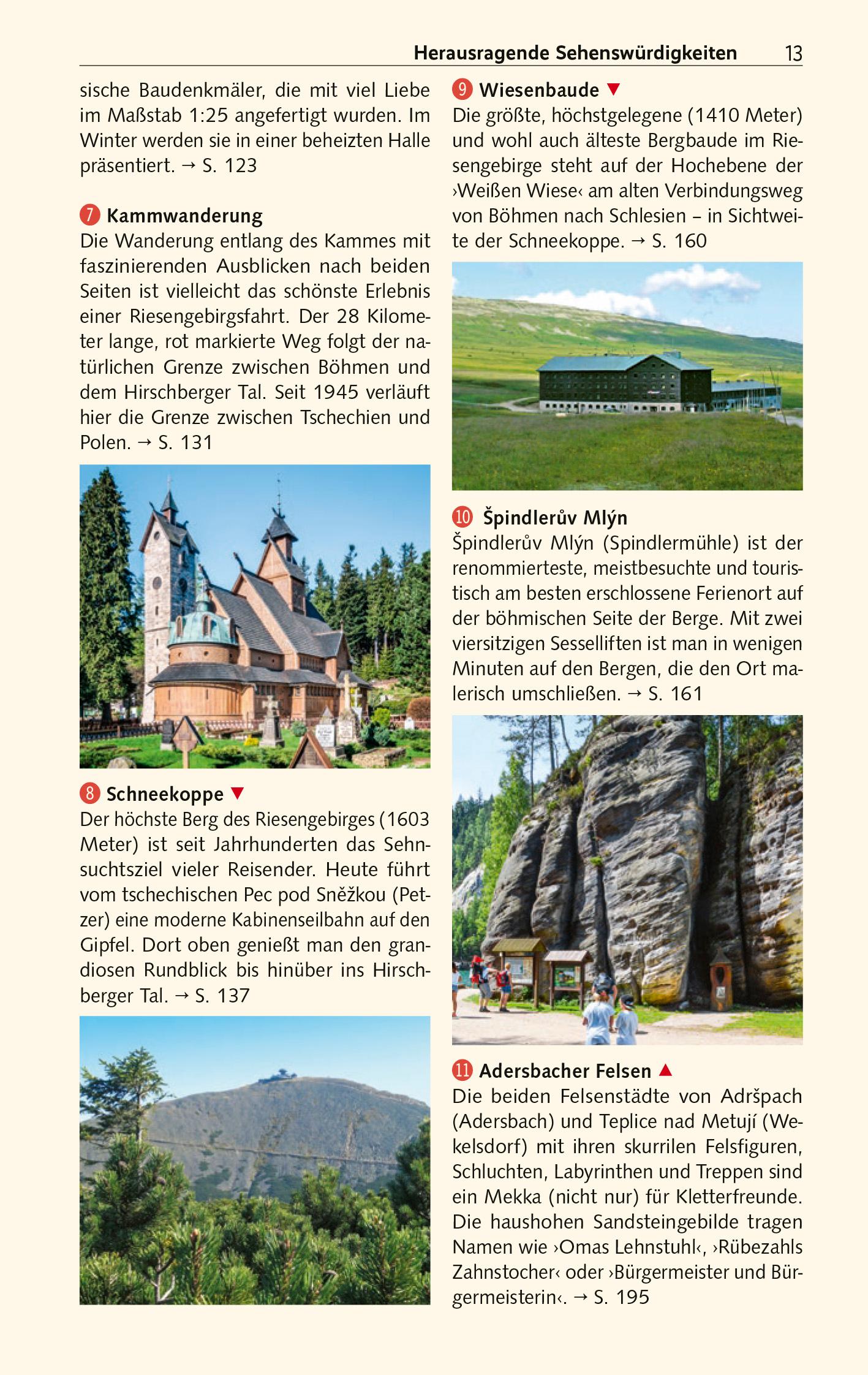 Beispielinhalt (Bild) TRESCHER Reiseführer Riesengebirge