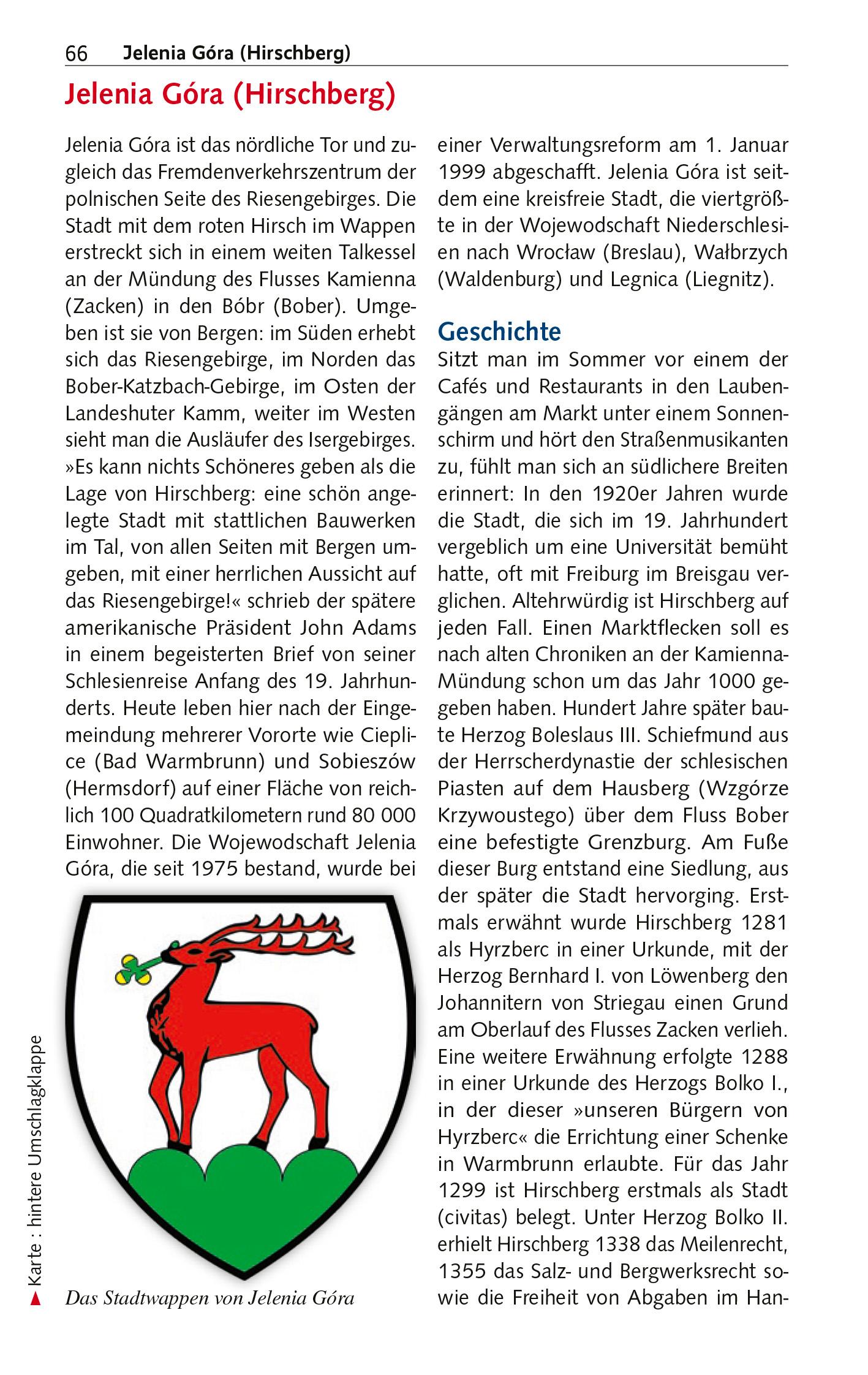 Beispielinhalt (Bild) TRESCHER Reiseführer Riesengebirge