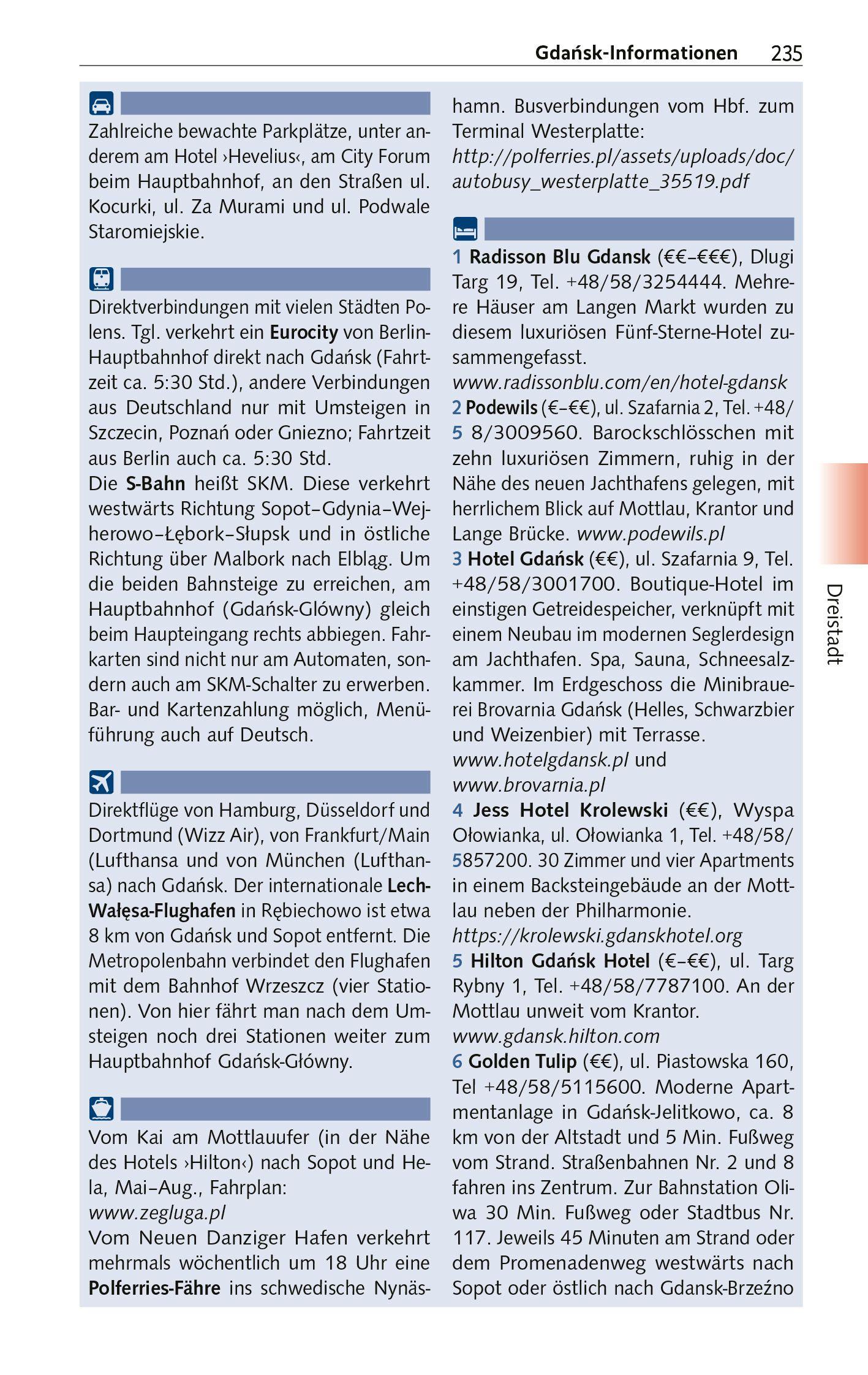 Beispielinhalt (Bild) TRESCHER Reiseführer Polnische Ostseeküste