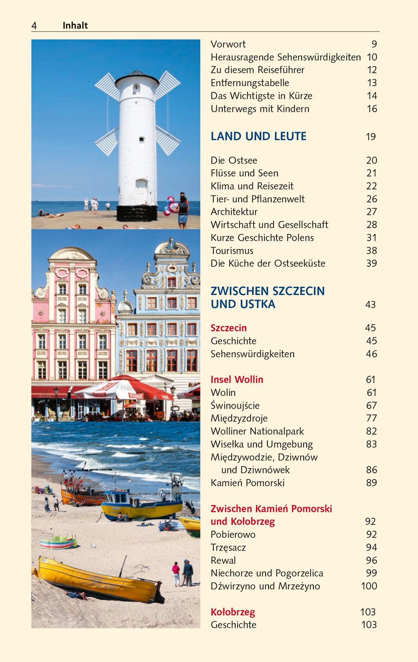 Beispielinhalt (Bild) TRESCHER Reiseführer Polnische Ostseeküste