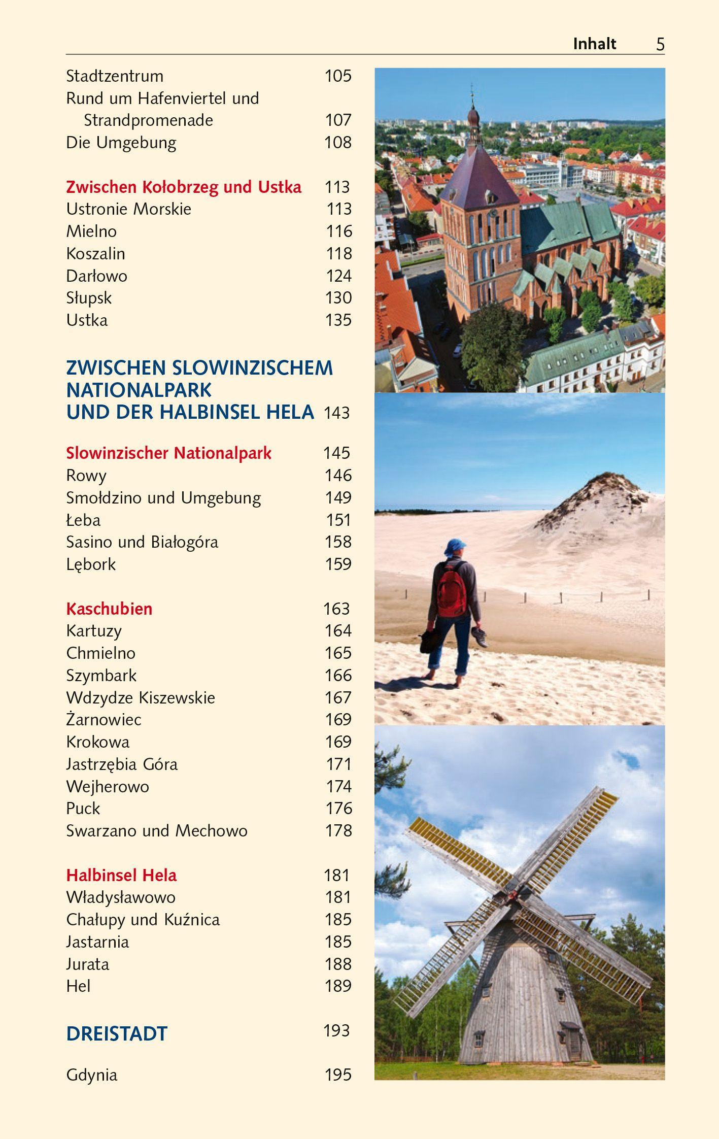 Beispielinhalt (Bild) TRESCHER Reiseführer Polnische Ostseeküste