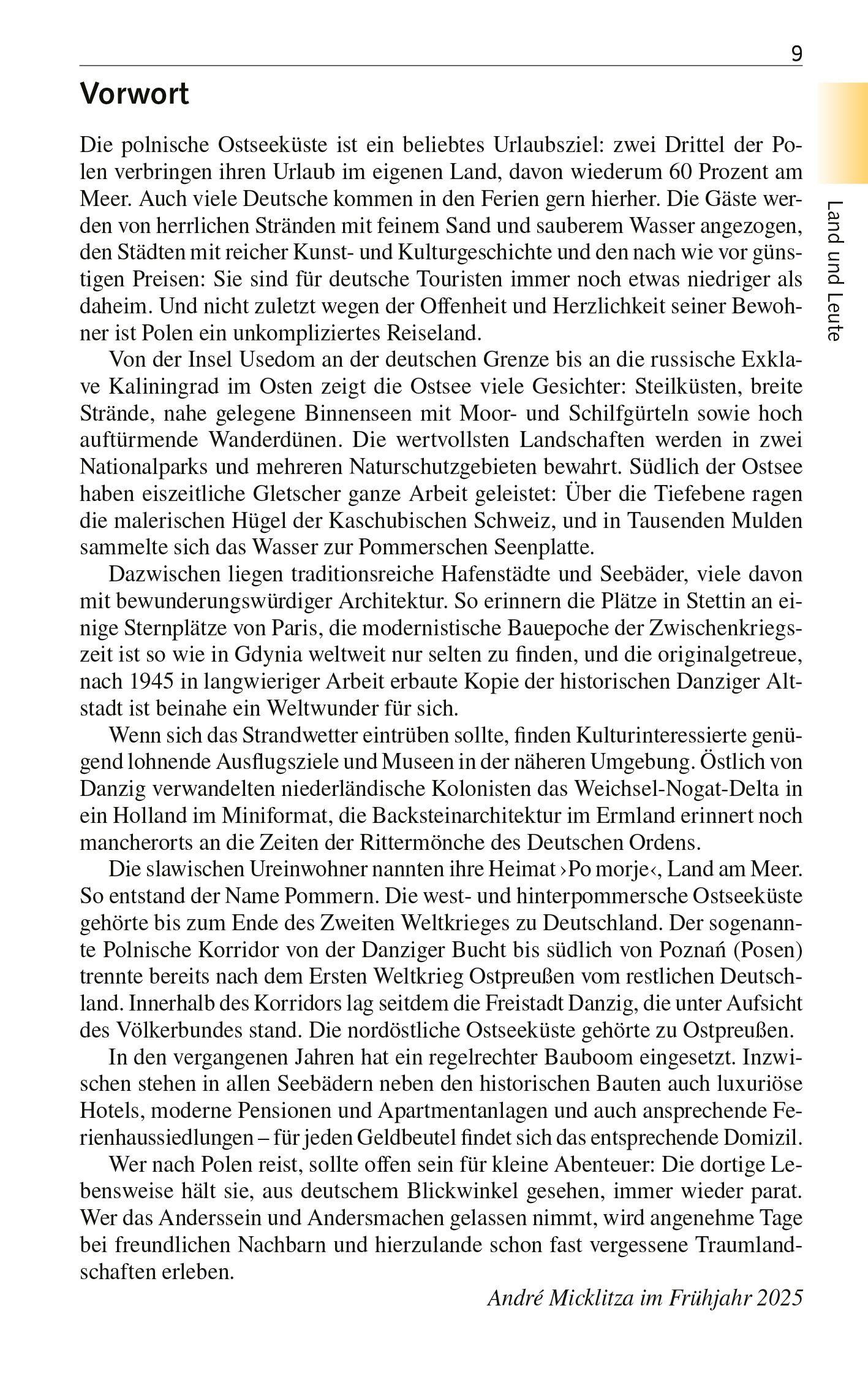 Beispielinhalt (Bild) TRESCHER Reiseführer Polnische Ostseeküste