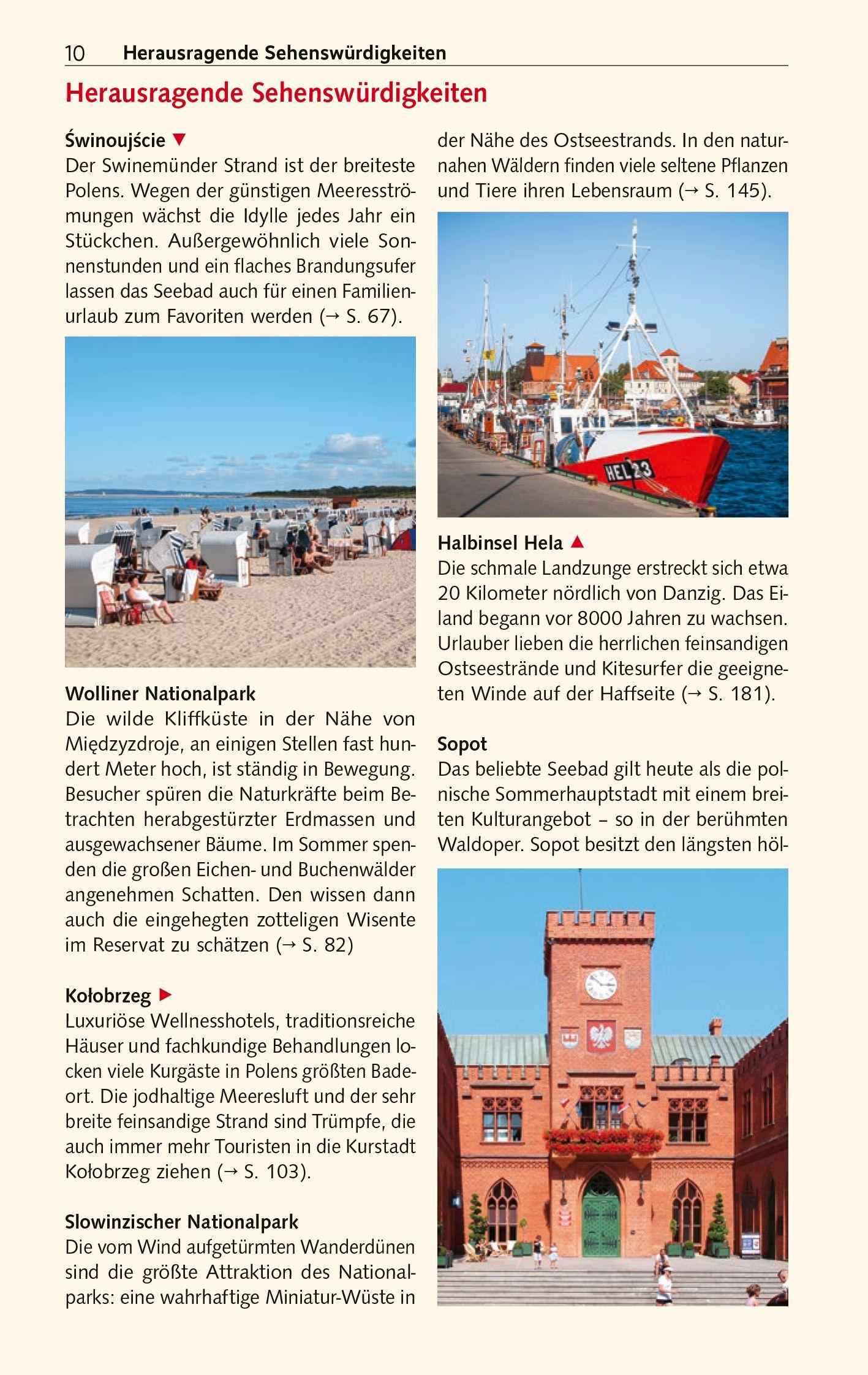 Beispielinhalt (Bild) TRESCHER Reiseführer Polnische Ostseeküste