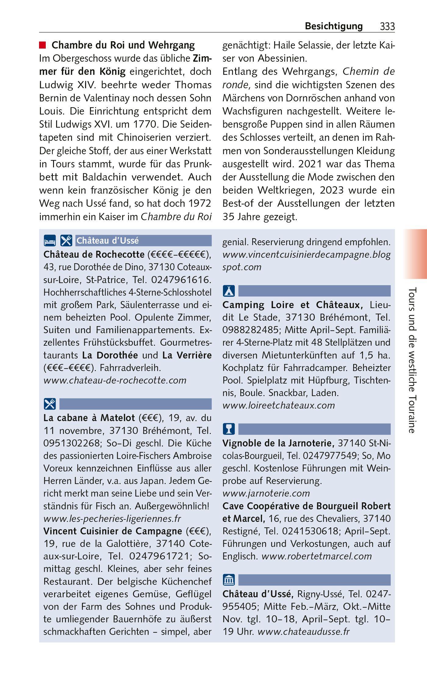 Beispielinhalt (Bild) TRESCHER Reiseführer Schlösser der Loire