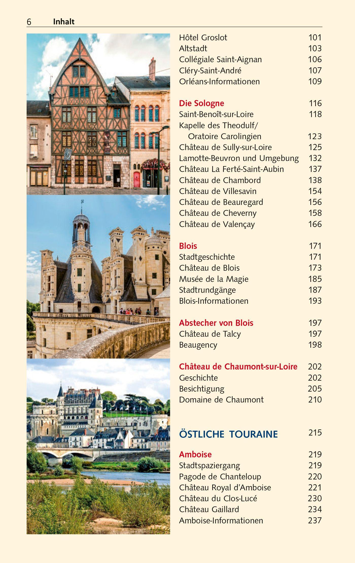 Beispielinhalt (Bild) TRESCHER Reiseführer Schlösser der Loire