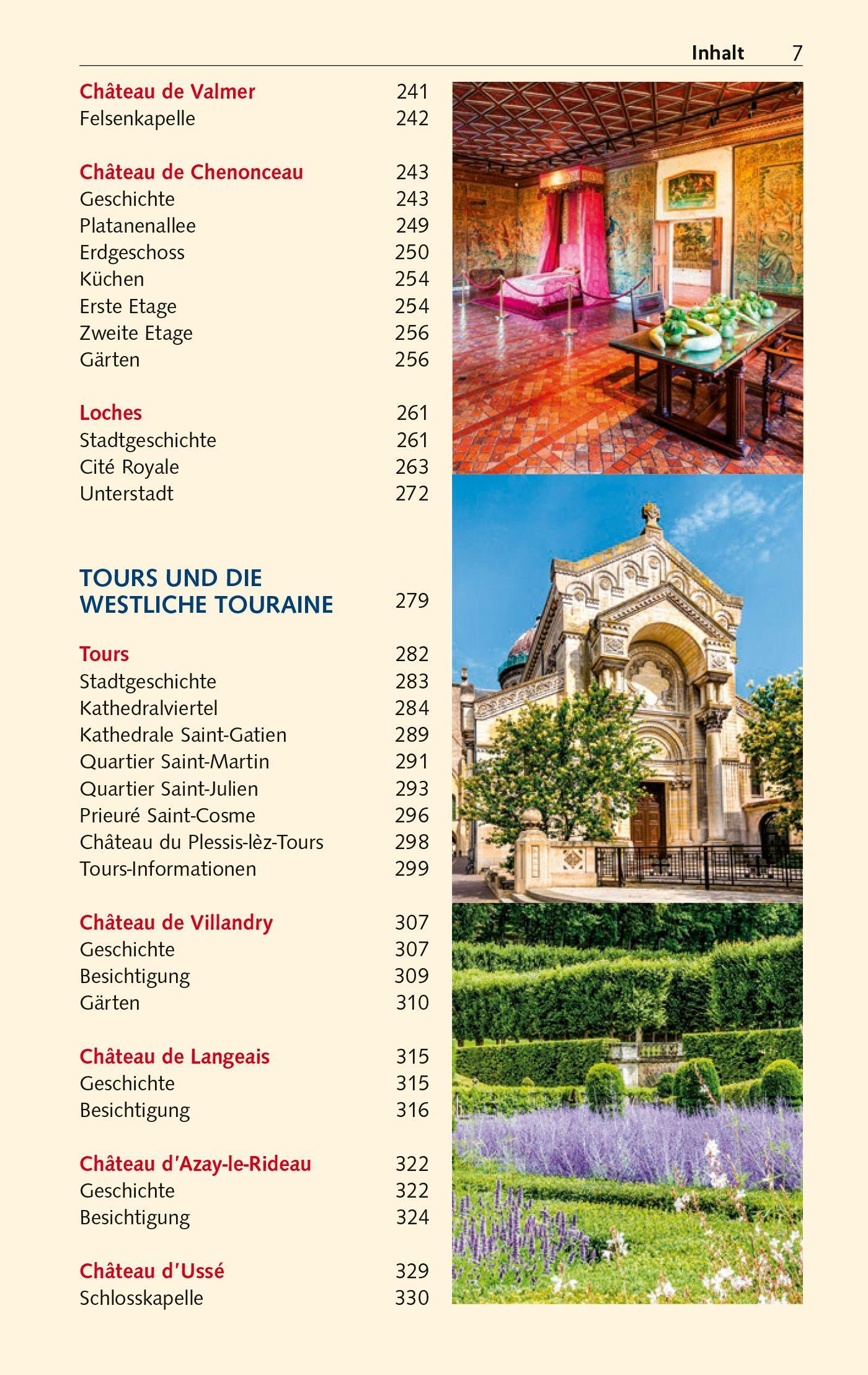 Beispielinhalt (Bild) TRESCHER Reiseführer Schlösser der Loire