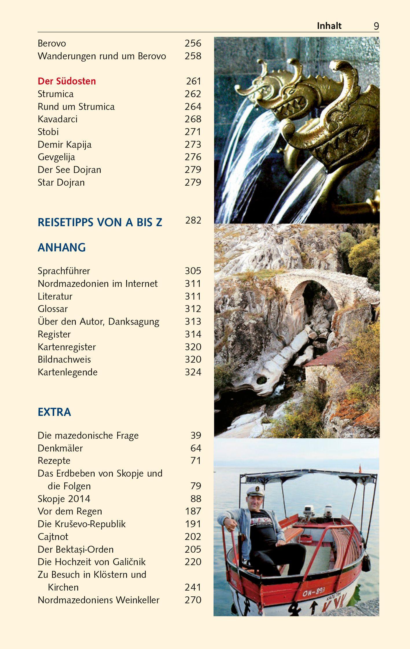 Beispielinhalt (Bild) TRESCHER Reiseführer Nordmazedonien