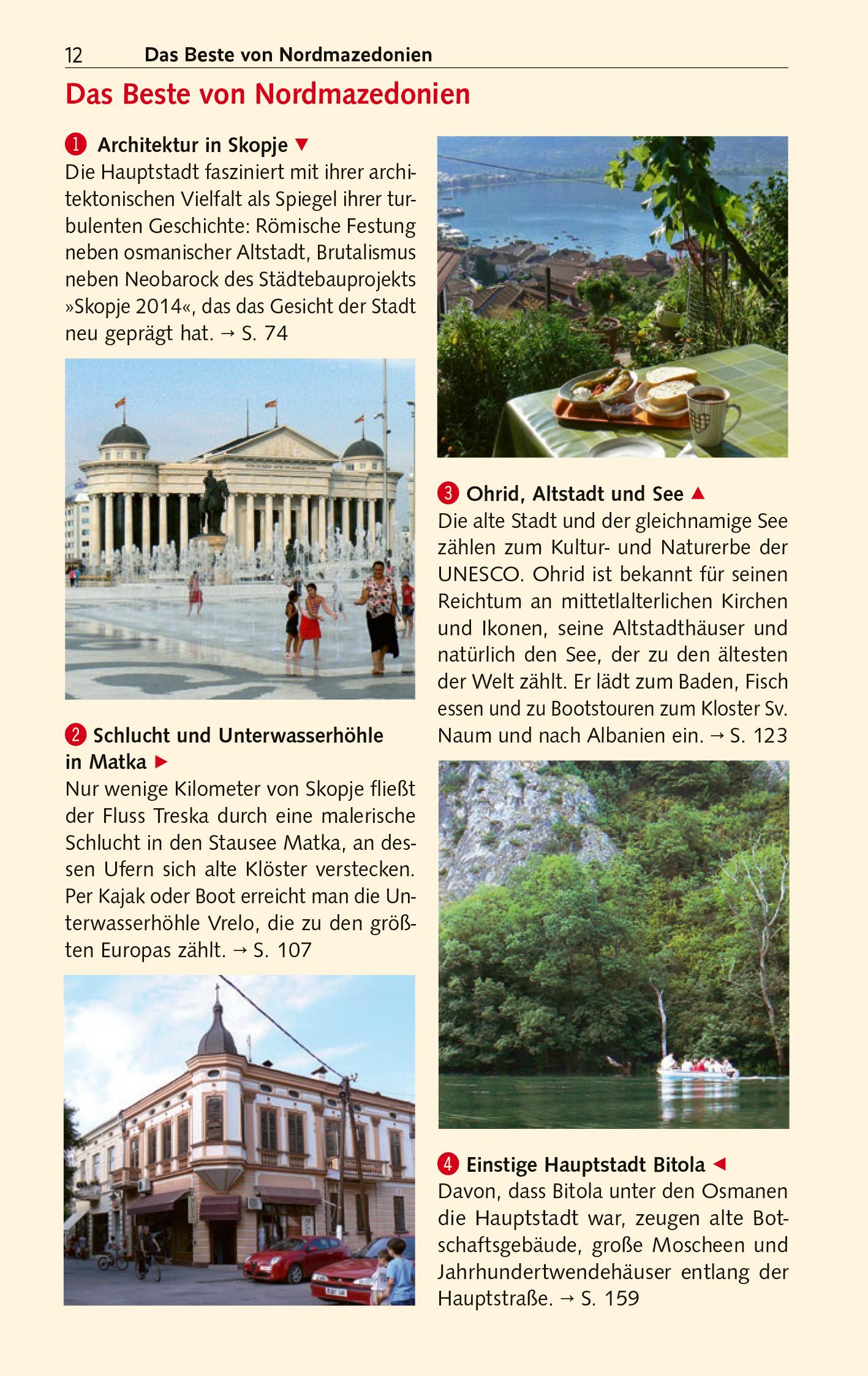 Beispielinhalt (Bild) TRESCHER Reiseführer Nordmazedonien