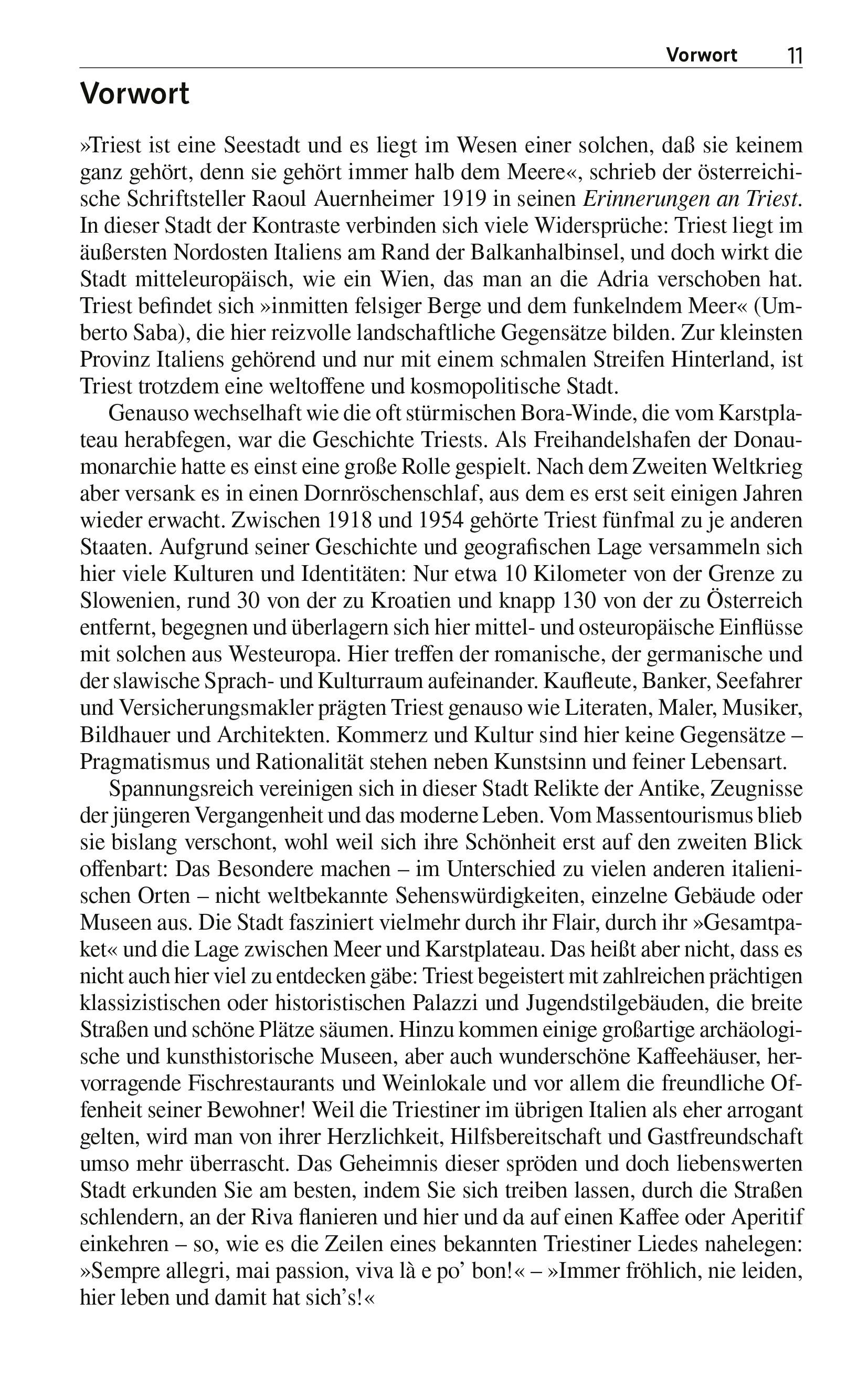 Beispielinhalt (Bild) TRESCHER Reiseführer Triest