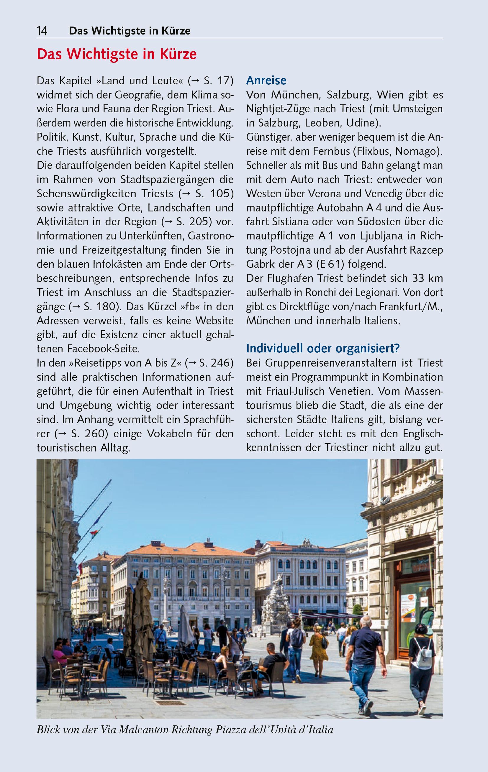 Beispielinhalt (Bild) TRESCHER Reiseführer Triest