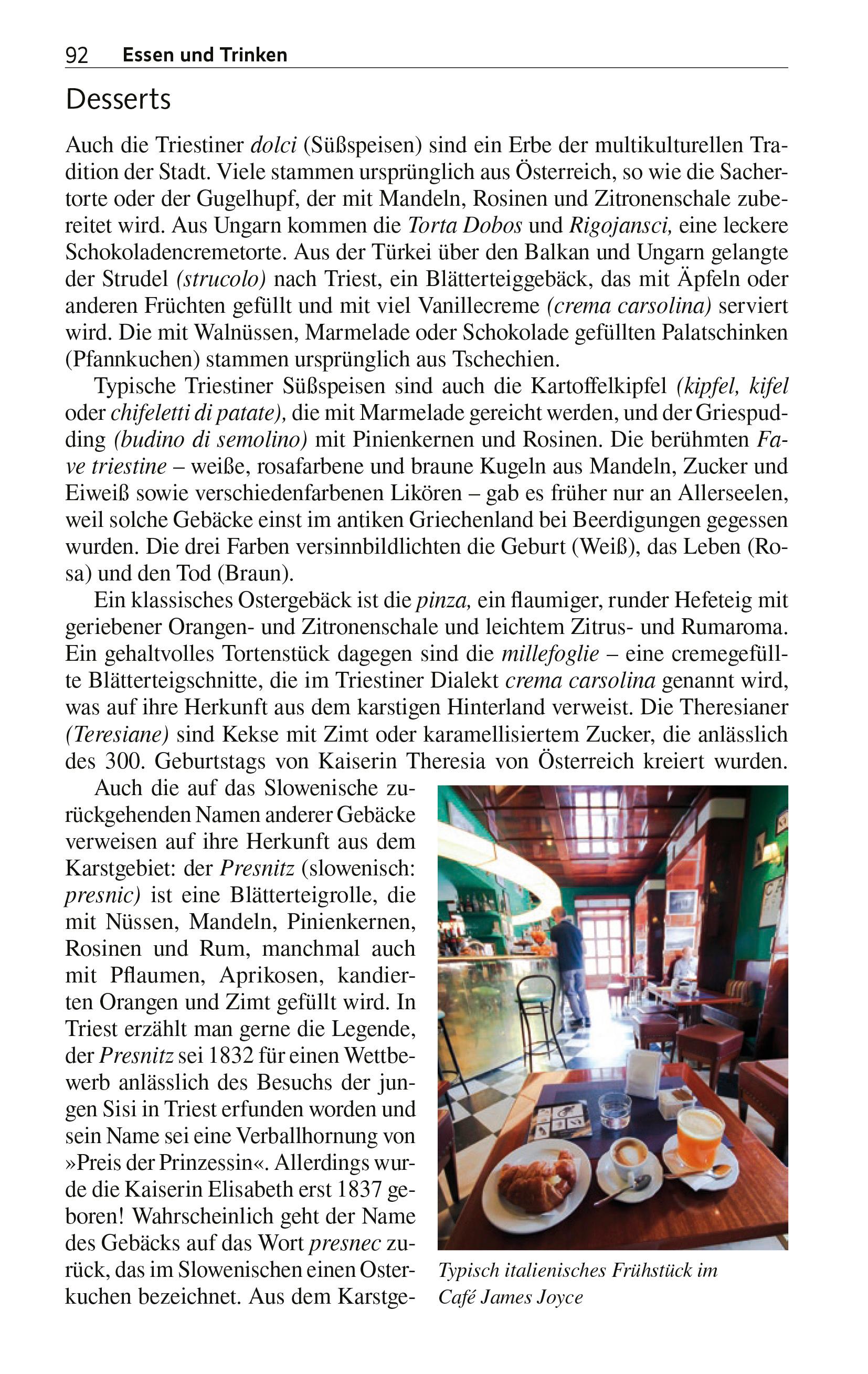 Beispielinhalt (Bild) TRESCHER Reiseführer Triest