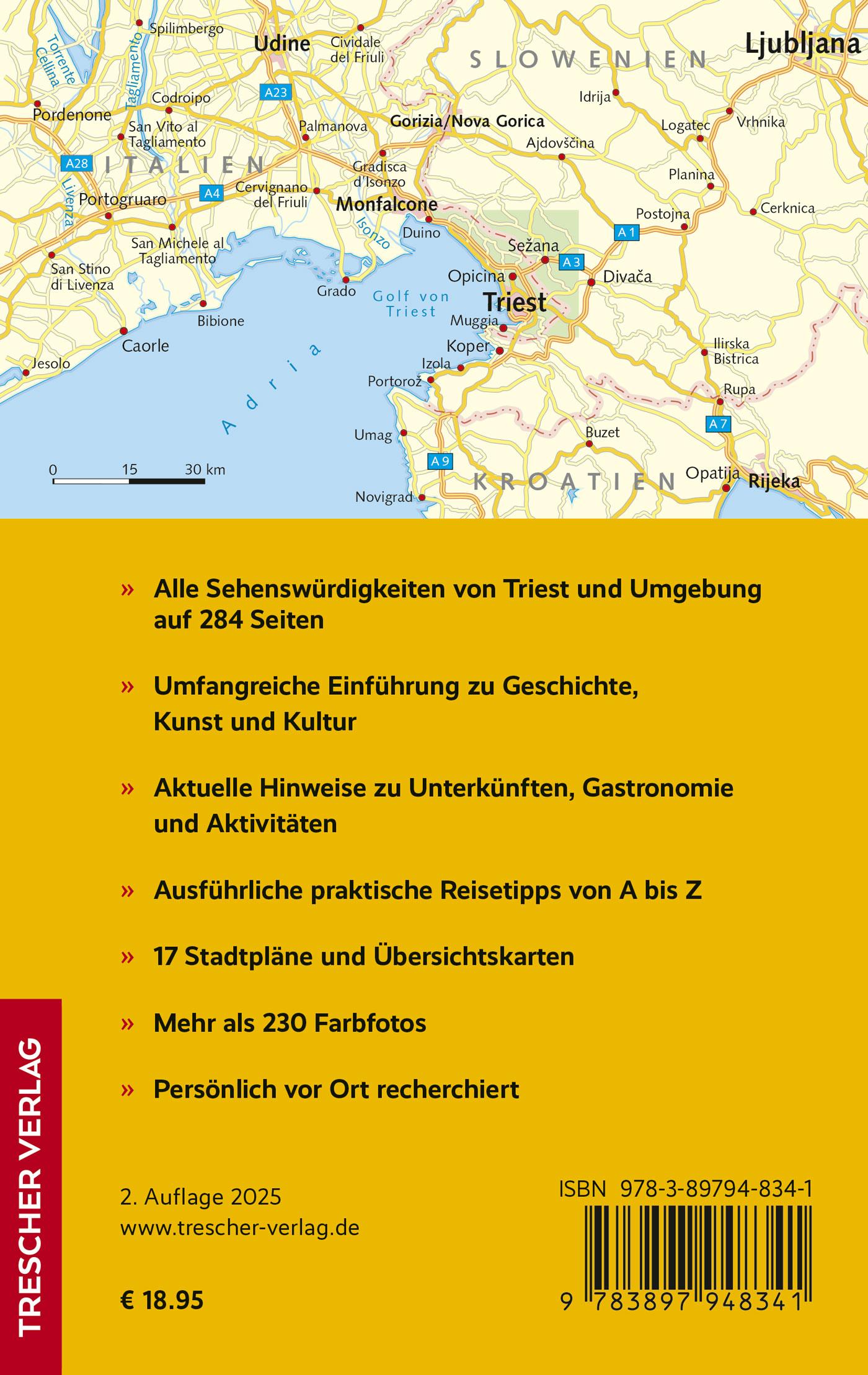 Rückseitencover TRESCHER Reiseführer Triest
