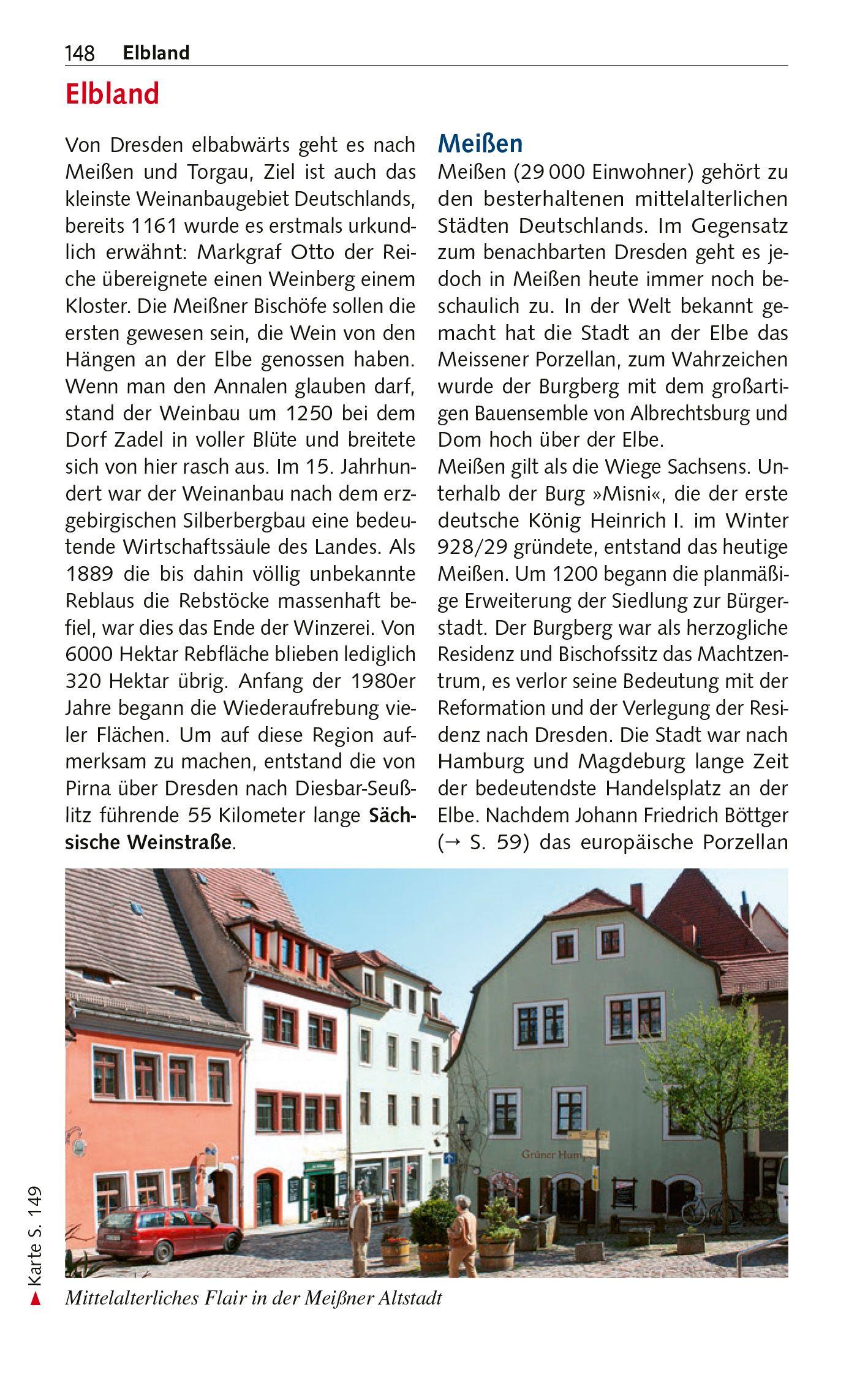 Beispielinhalt (Bild) TRESCHER Reiseführer Sachsen