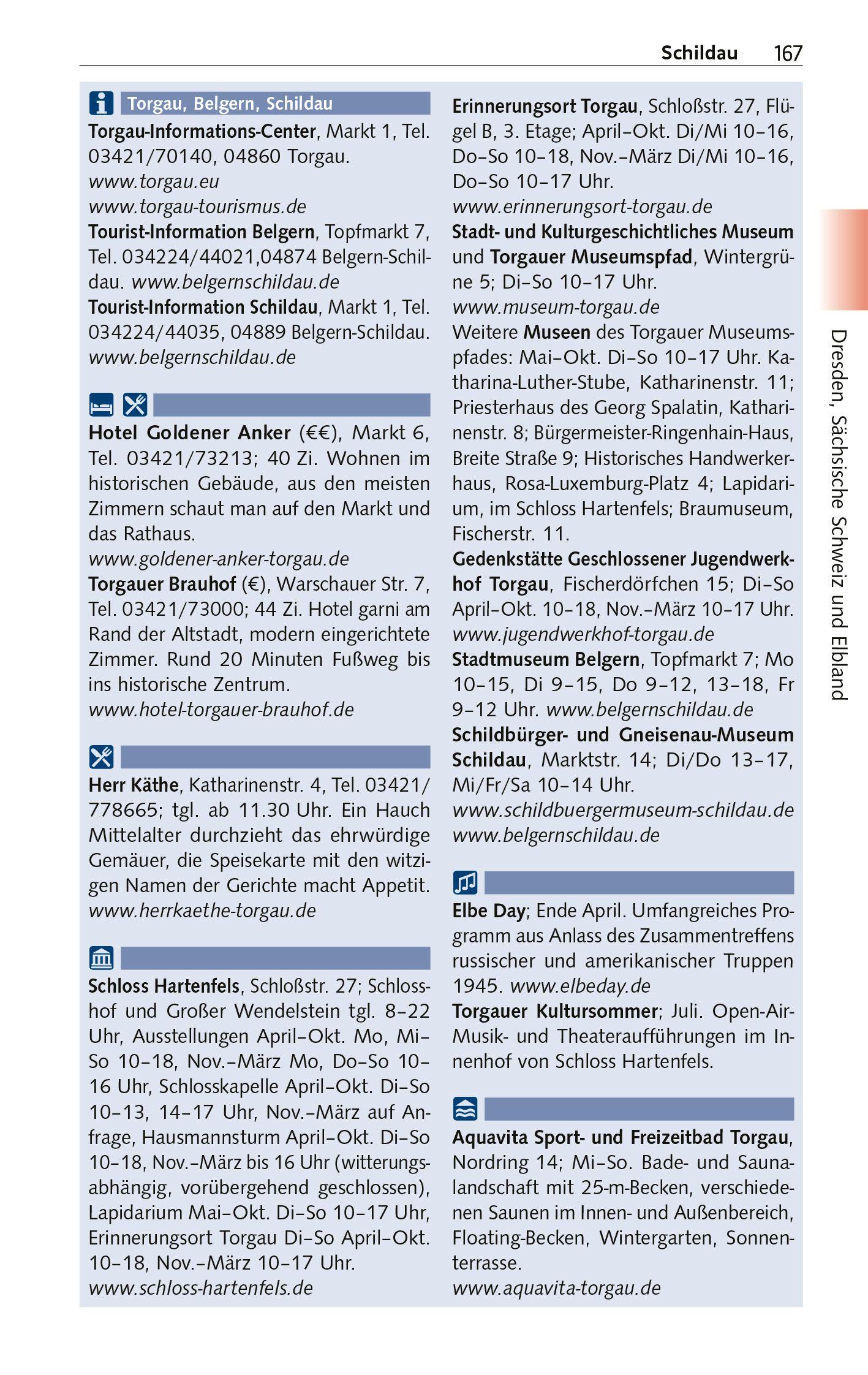 Beispielinhalt (Bild) TRESCHER Reiseführer Sachsen