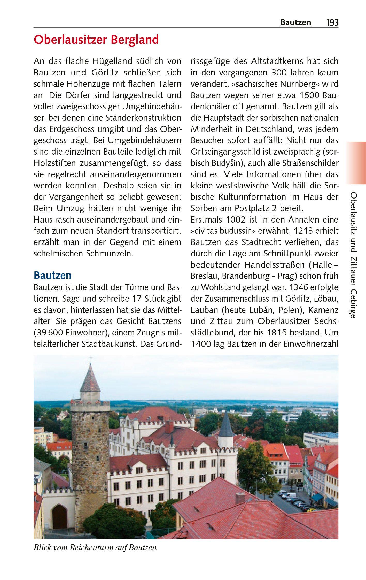 Beispielinhalt (Bild) TRESCHER Reiseführer Sachsen