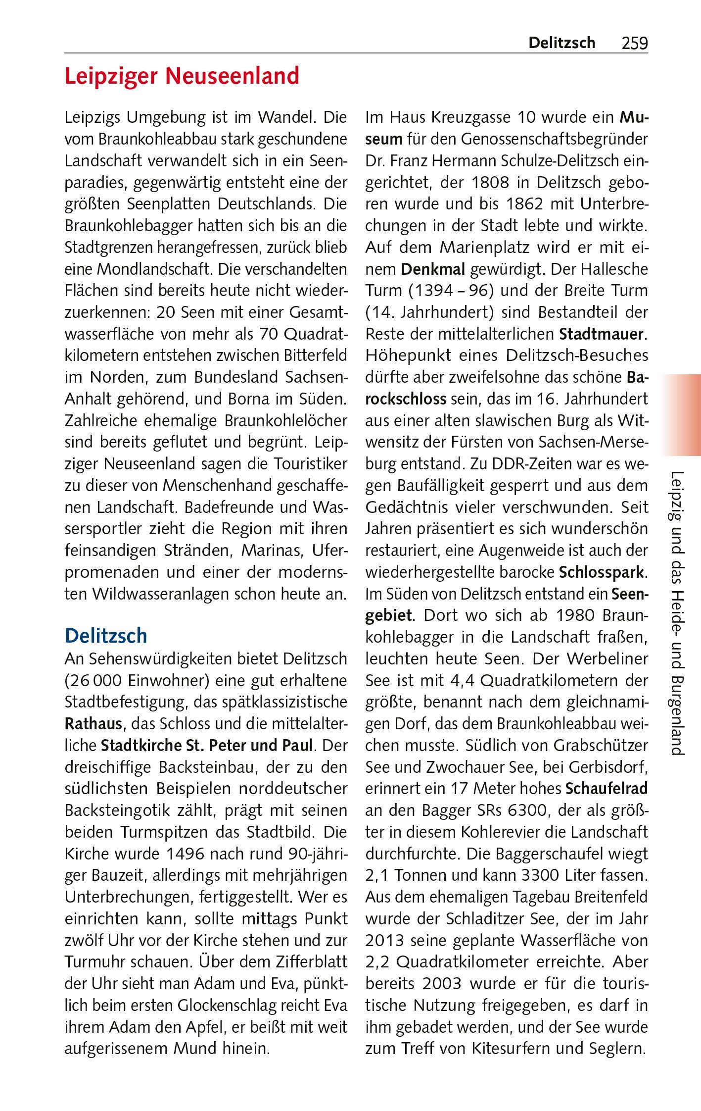 Beispielinhalt (Bild) TRESCHER Reiseführer Sachsen