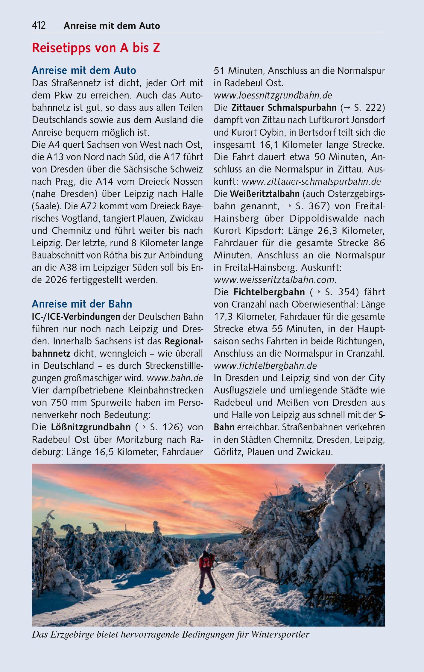 Beispielinhalt (Bild) TRESCHER Reiseführer Sachsen