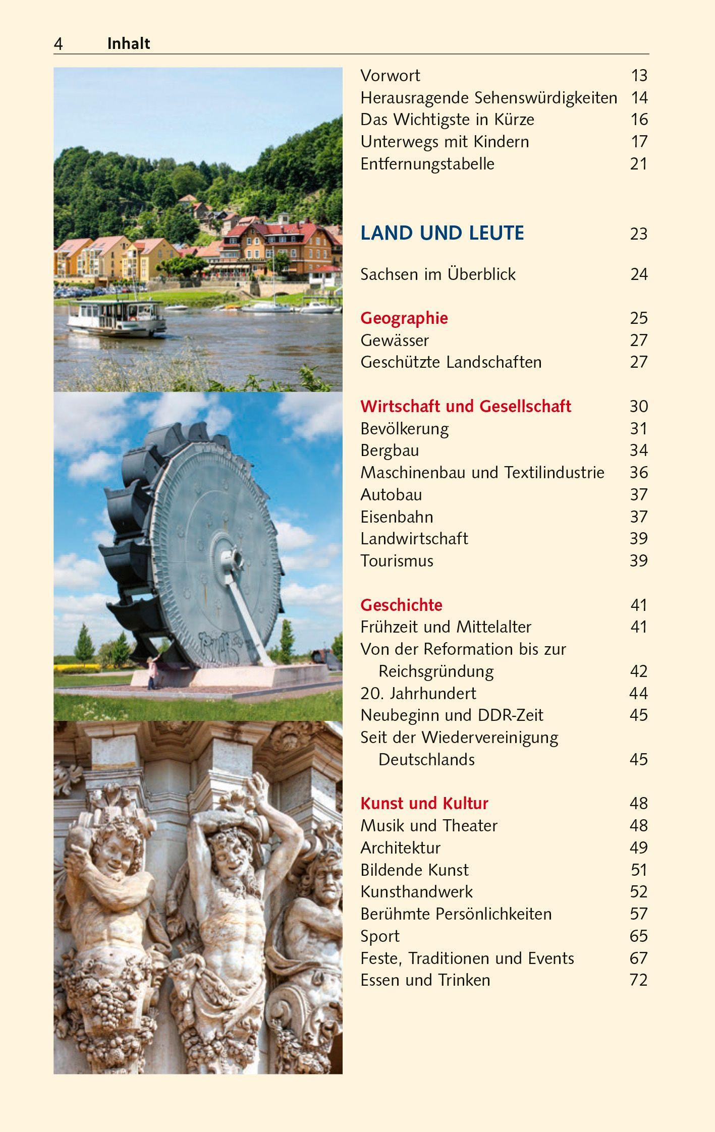 Beispielinhalt (Bild) TRESCHER Reiseführer Sachsen