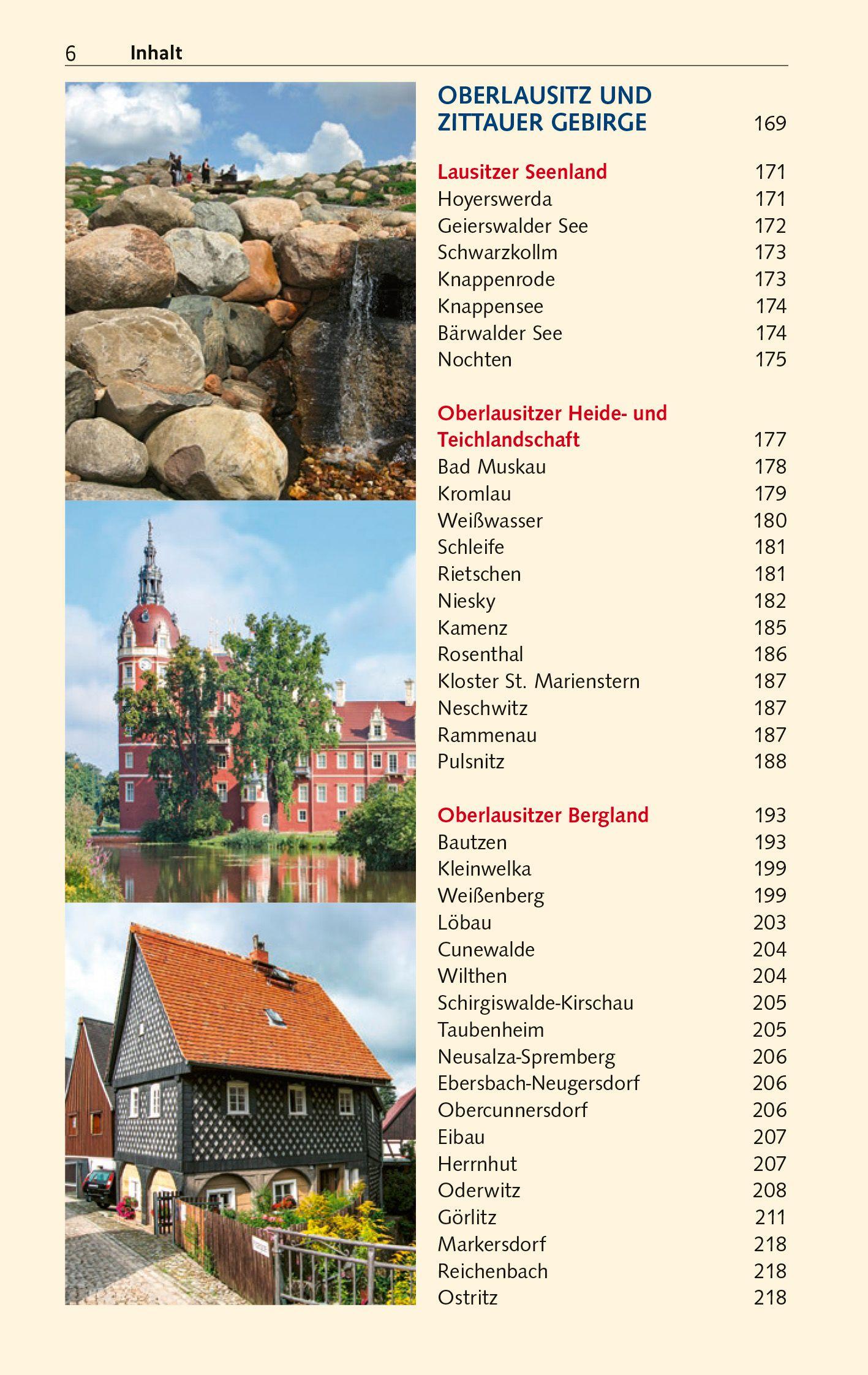 Beispielinhalt (Bild) TRESCHER Reiseführer Sachsen