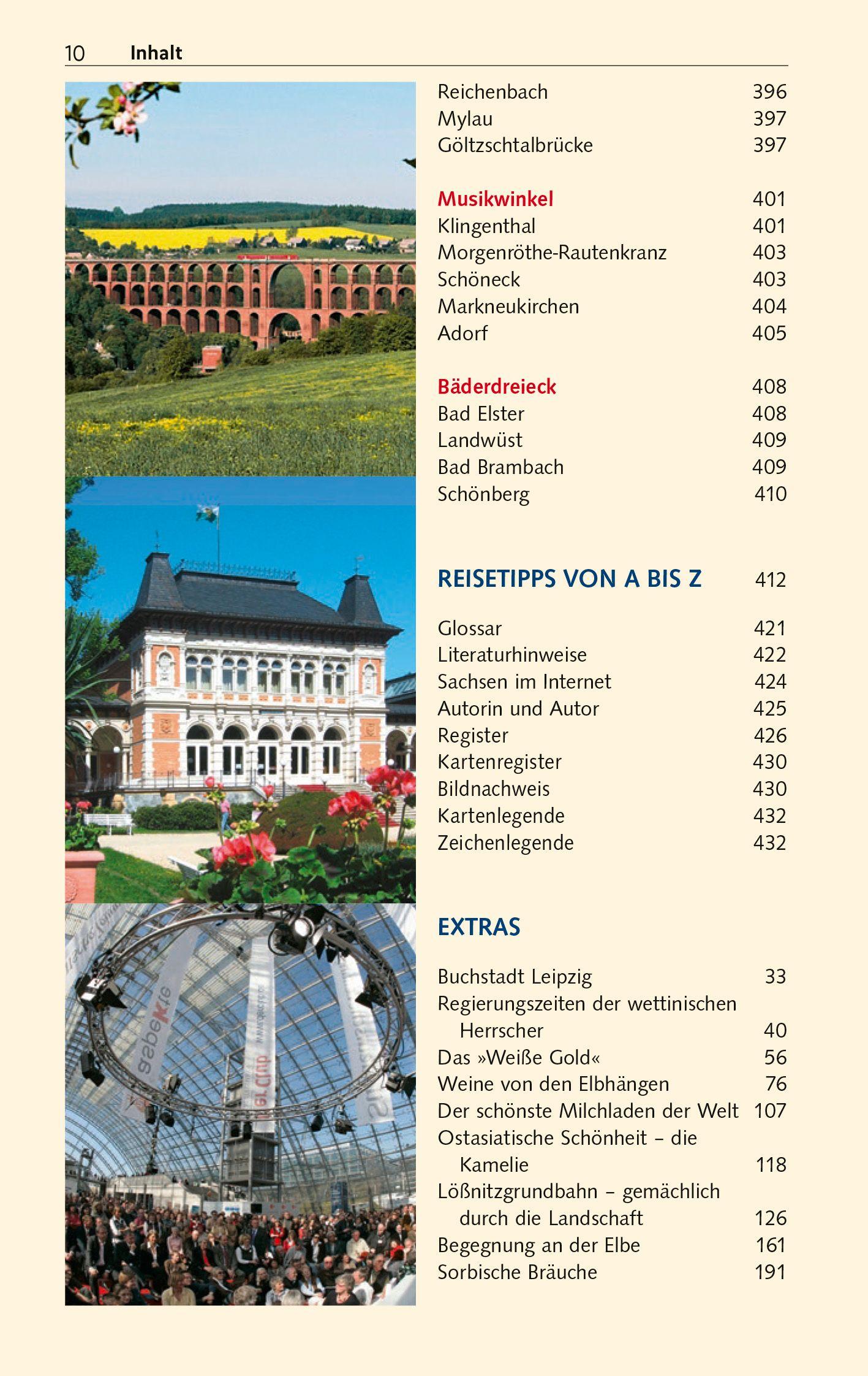 Beispielinhalt (Bild) TRESCHER Reiseführer Sachsen