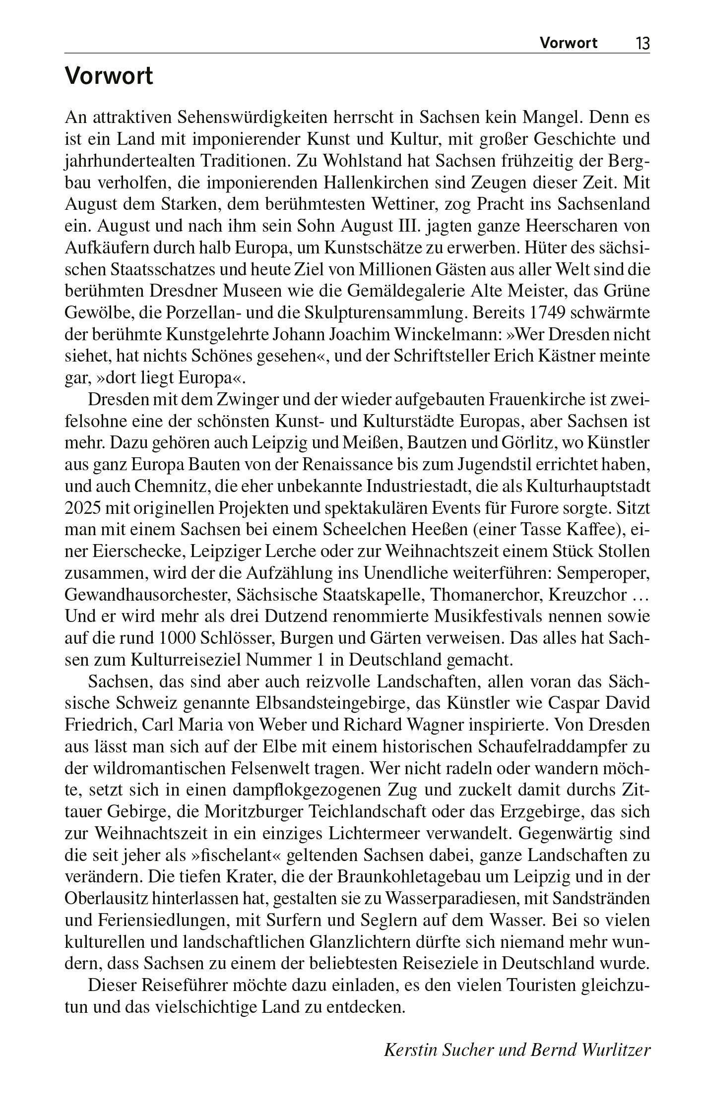 Beispielinhalt (Bild) TRESCHER Reiseführer Sachsen