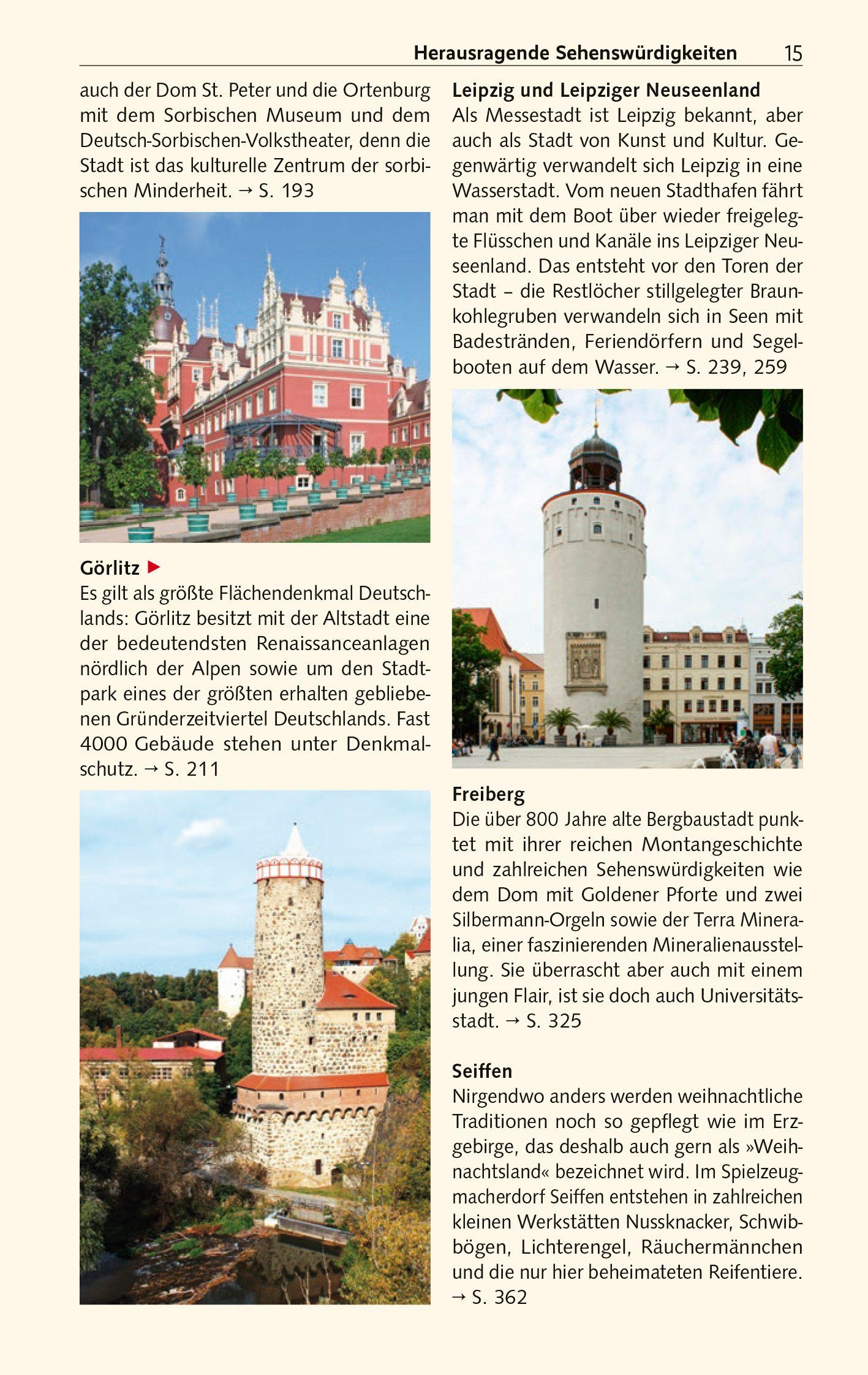 Beispielinhalt (Bild) TRESCHER Reiseführer Sachsen