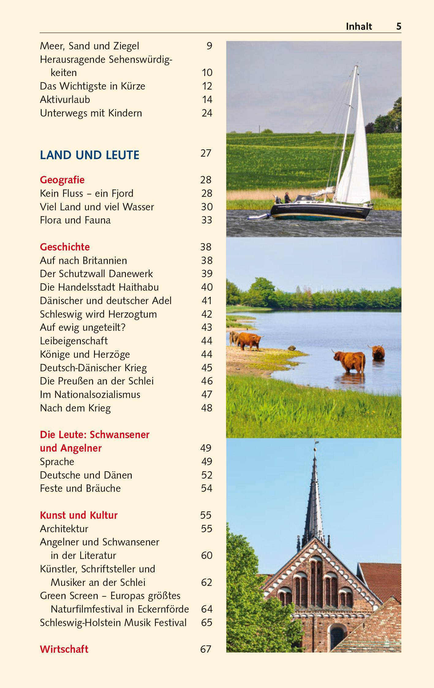 Beispielinhalt (Bild) TRESCHER Reiseführer Schlei