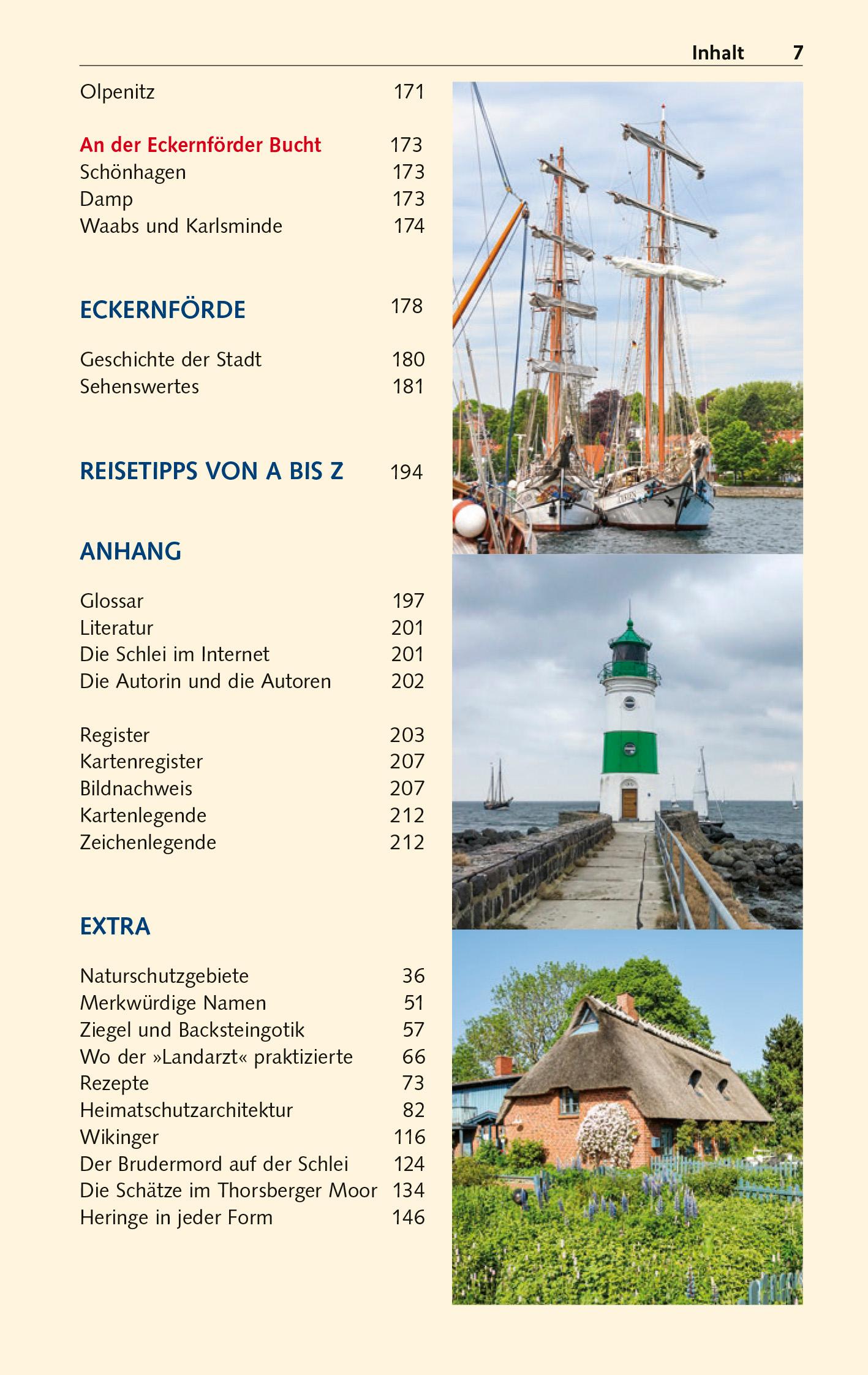 Beispielinhalt (Bild) TRESCHER Reiseführer Schlei