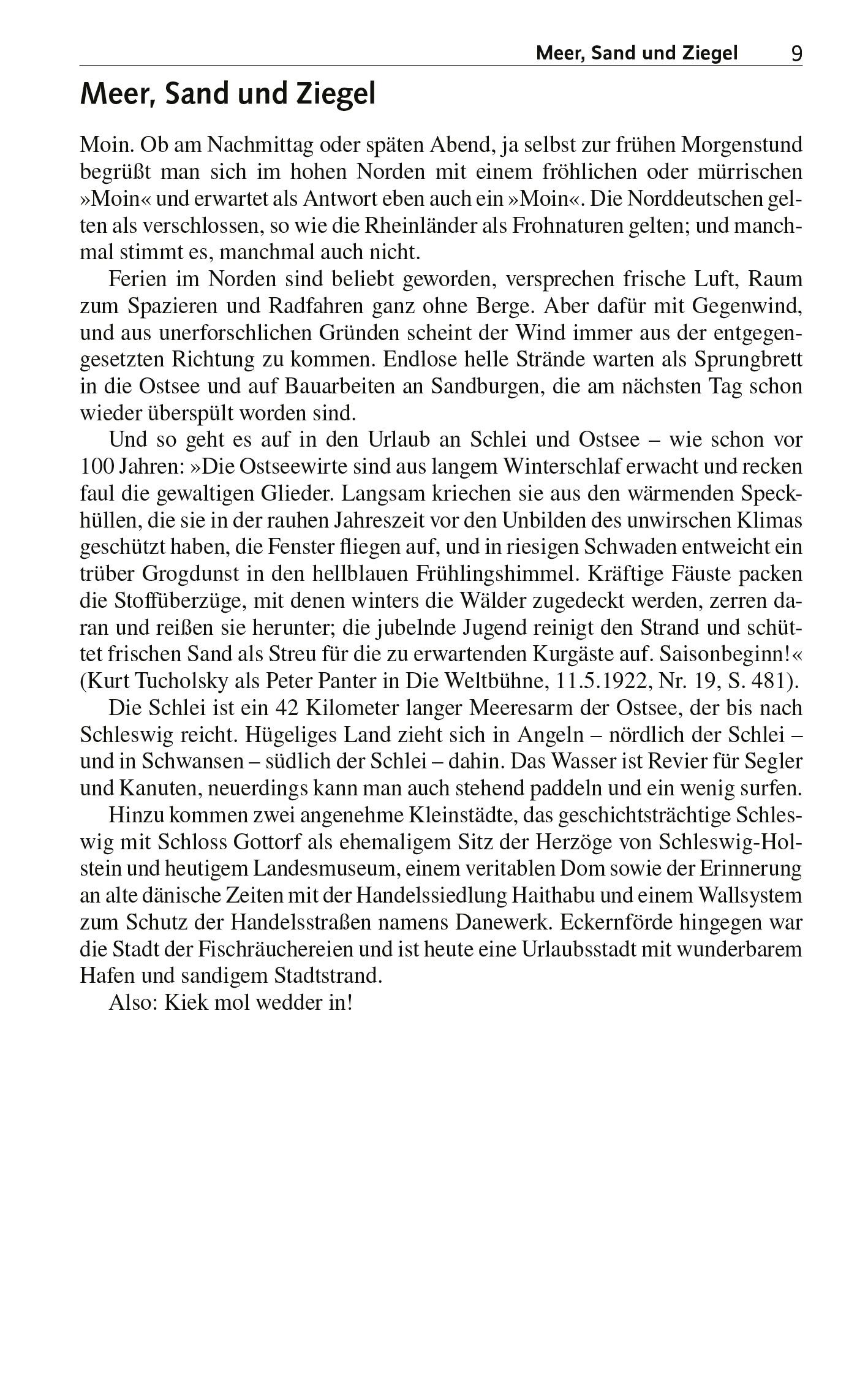 Beispielinhalt (Bild) TRESCHER Reiseführer Schlei