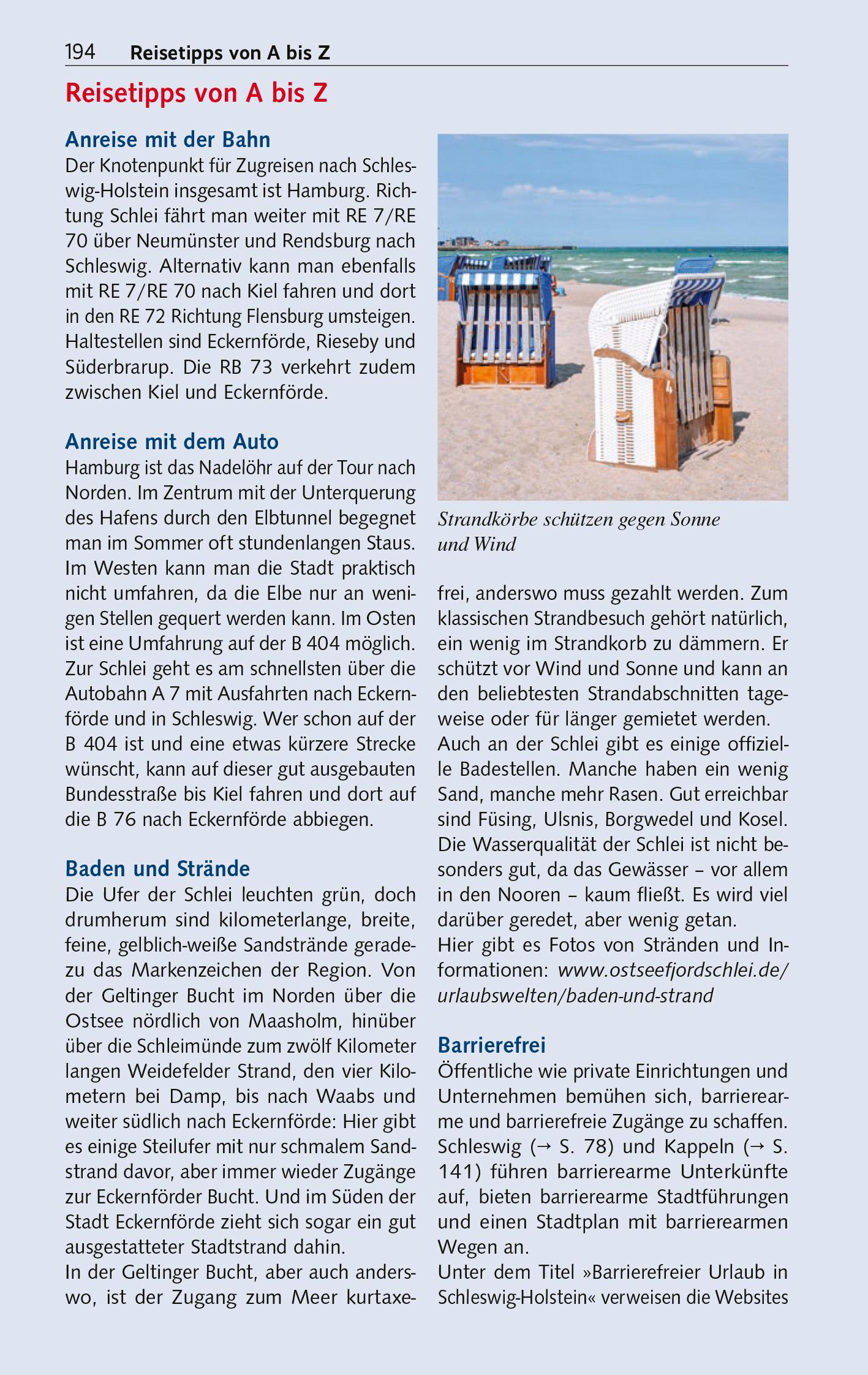 Beispielinhalt (Bild) TRESCHER Reiseführer Schlei