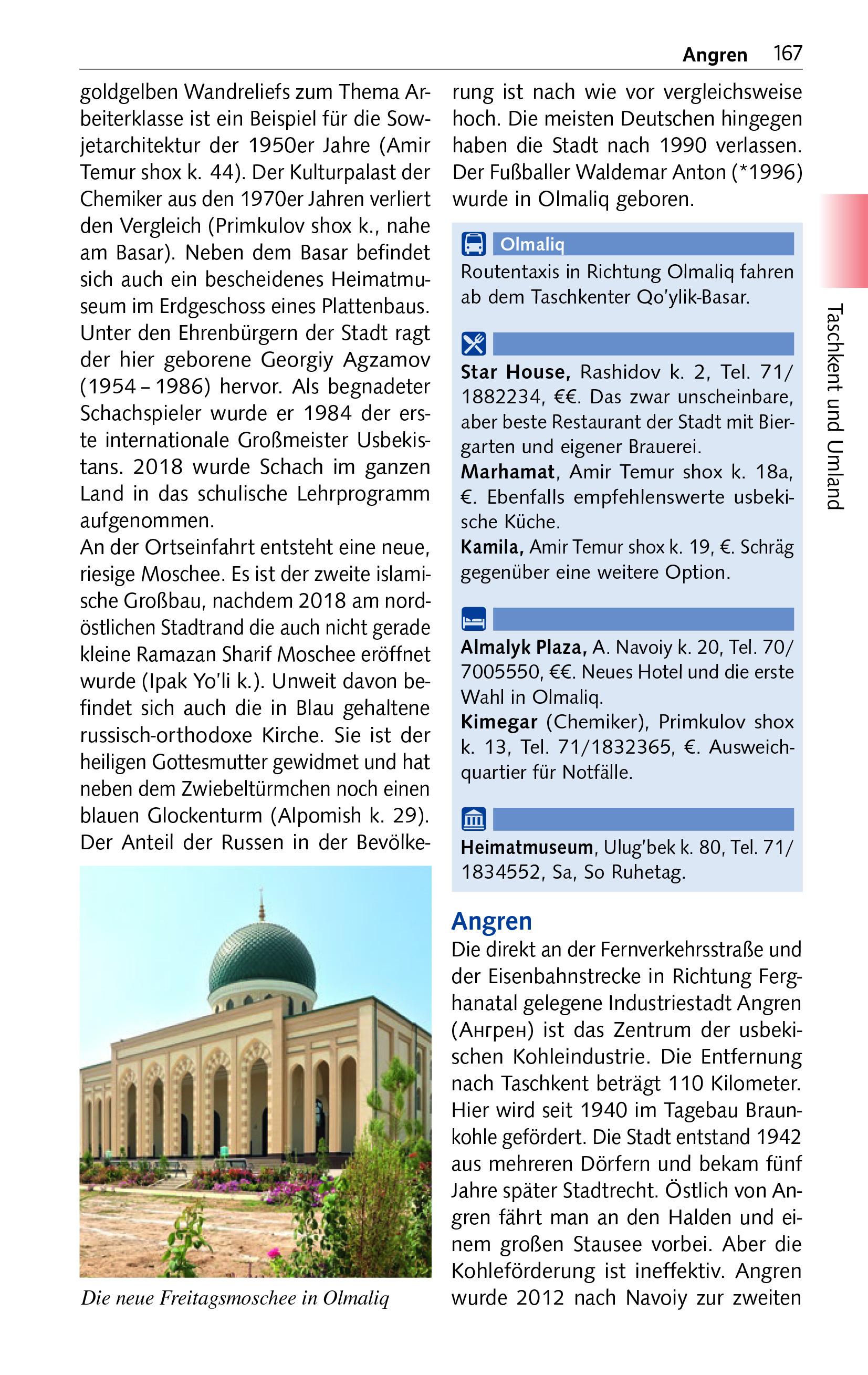 Beispielinhalt (Bild) TRESCHER Reiseführer Usbekistan