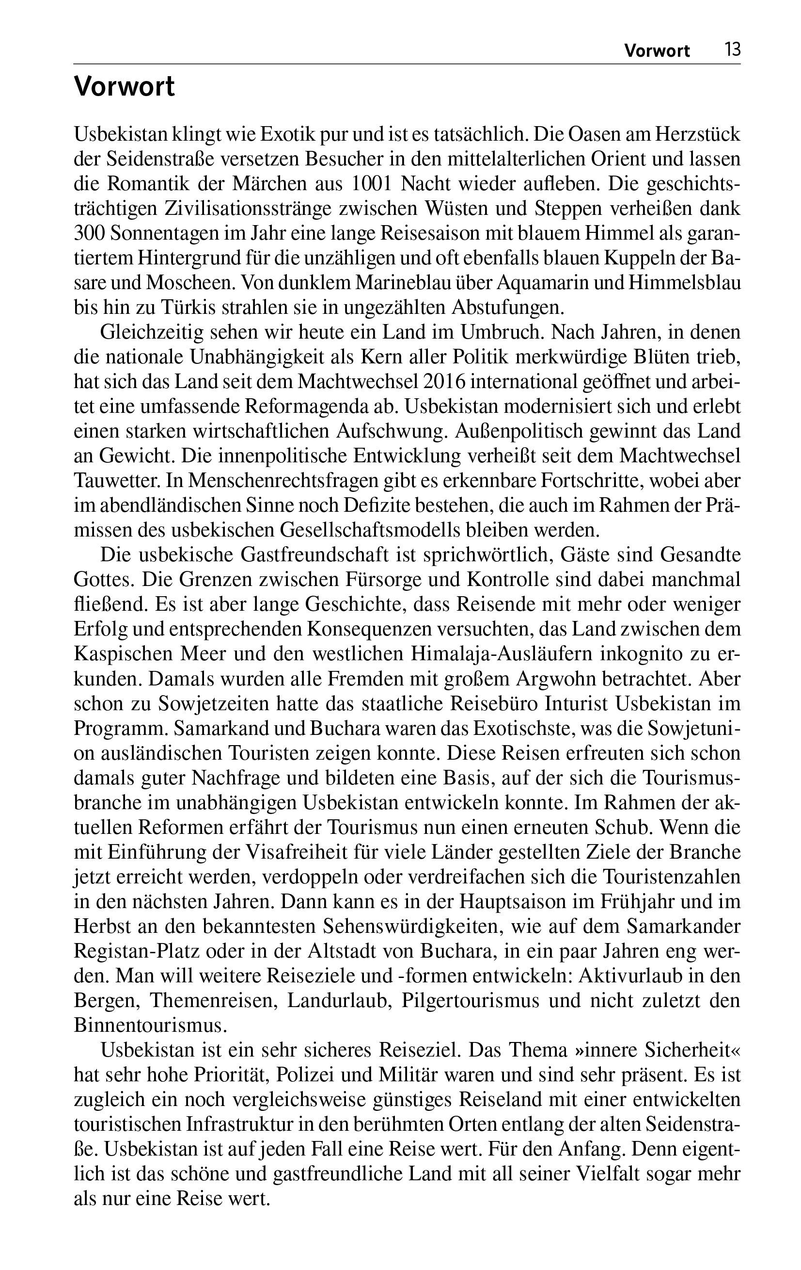 Beispielinhalt (Bild) TRESCHER Reiseführer Usbekistan