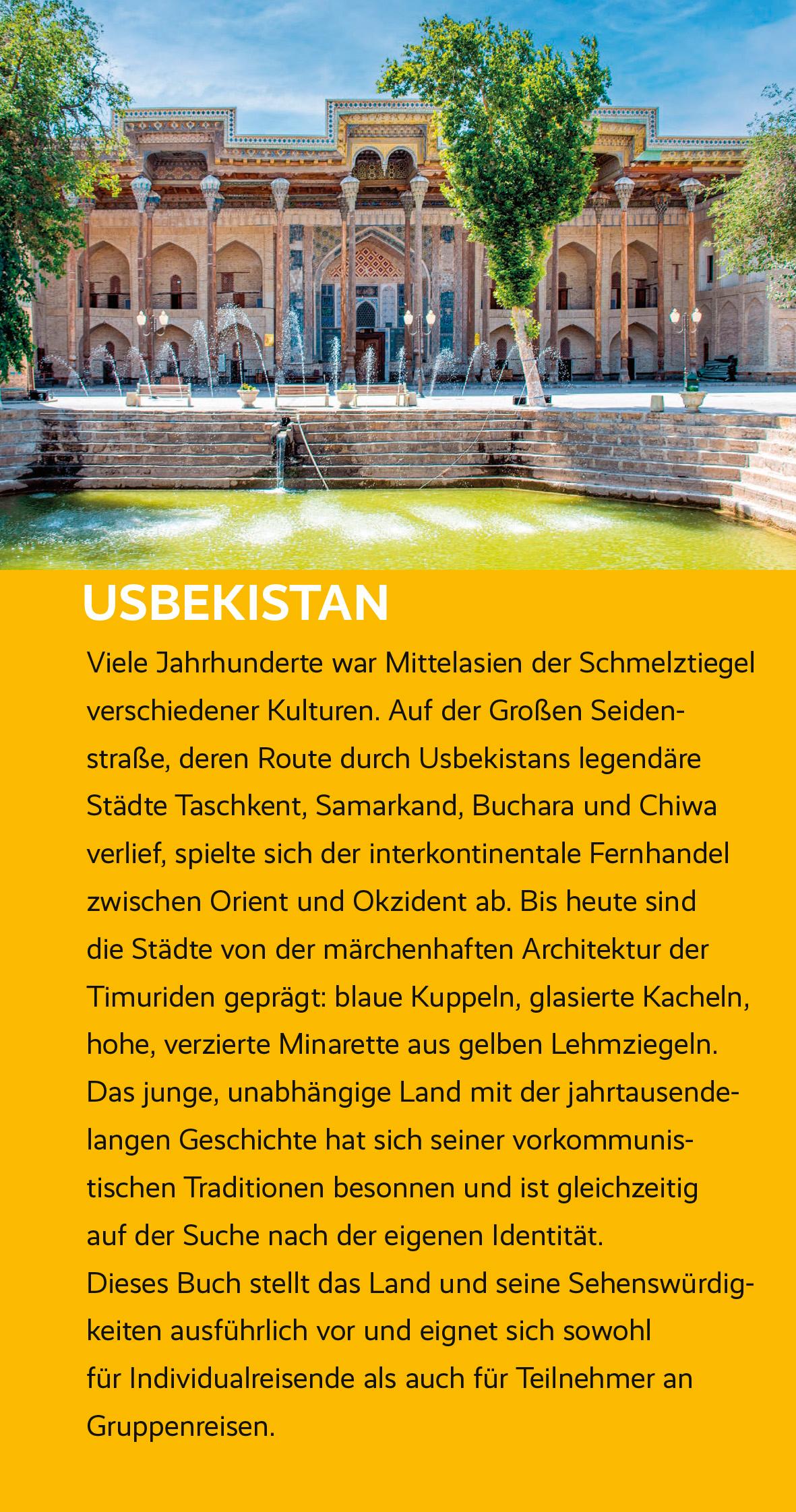 Beispielinhalt (Bild) TRESCHER Reiseführer Usbekistan