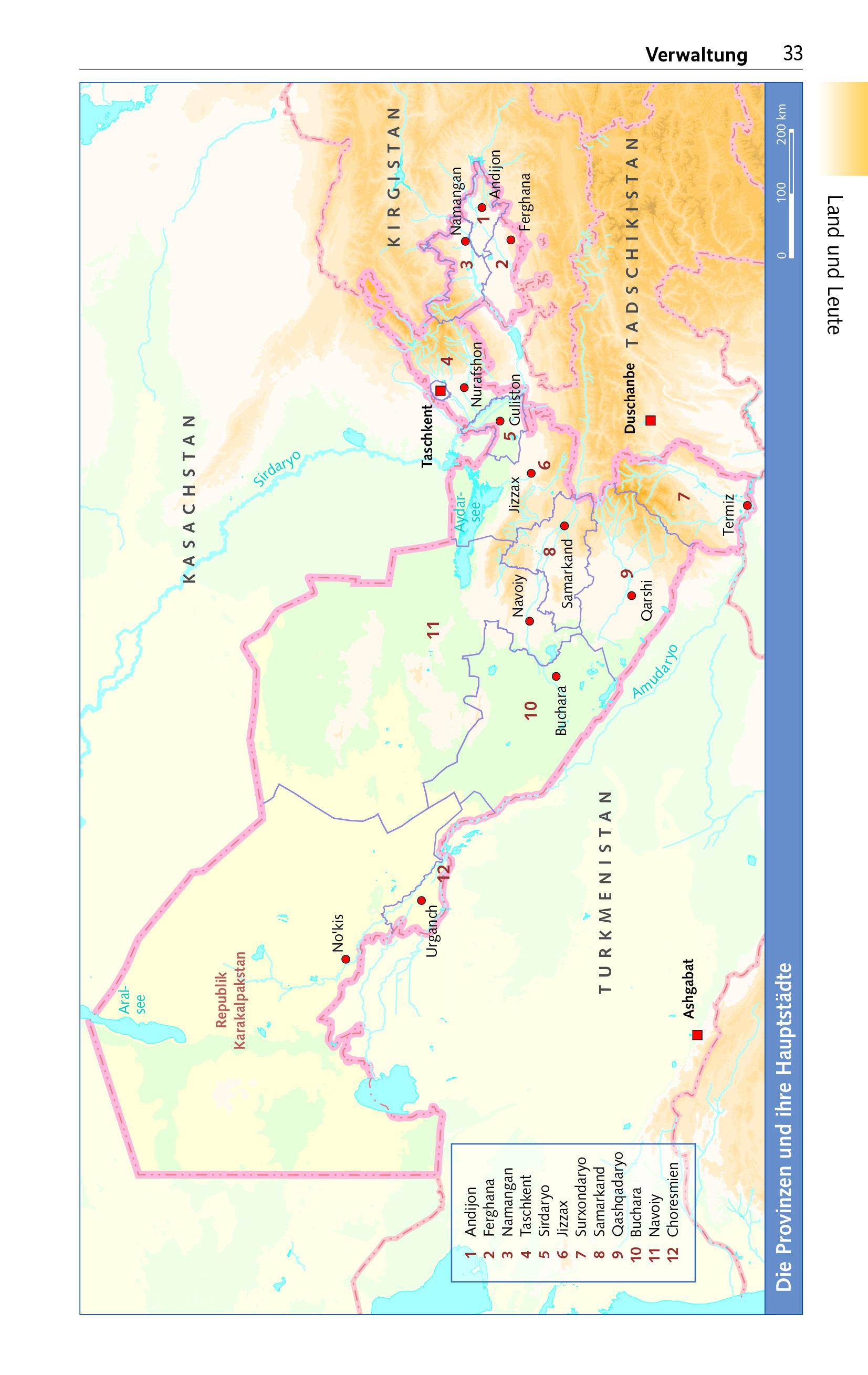 Beispielinhalt (Bild) TRESCHER Reiseführer Usbekistan