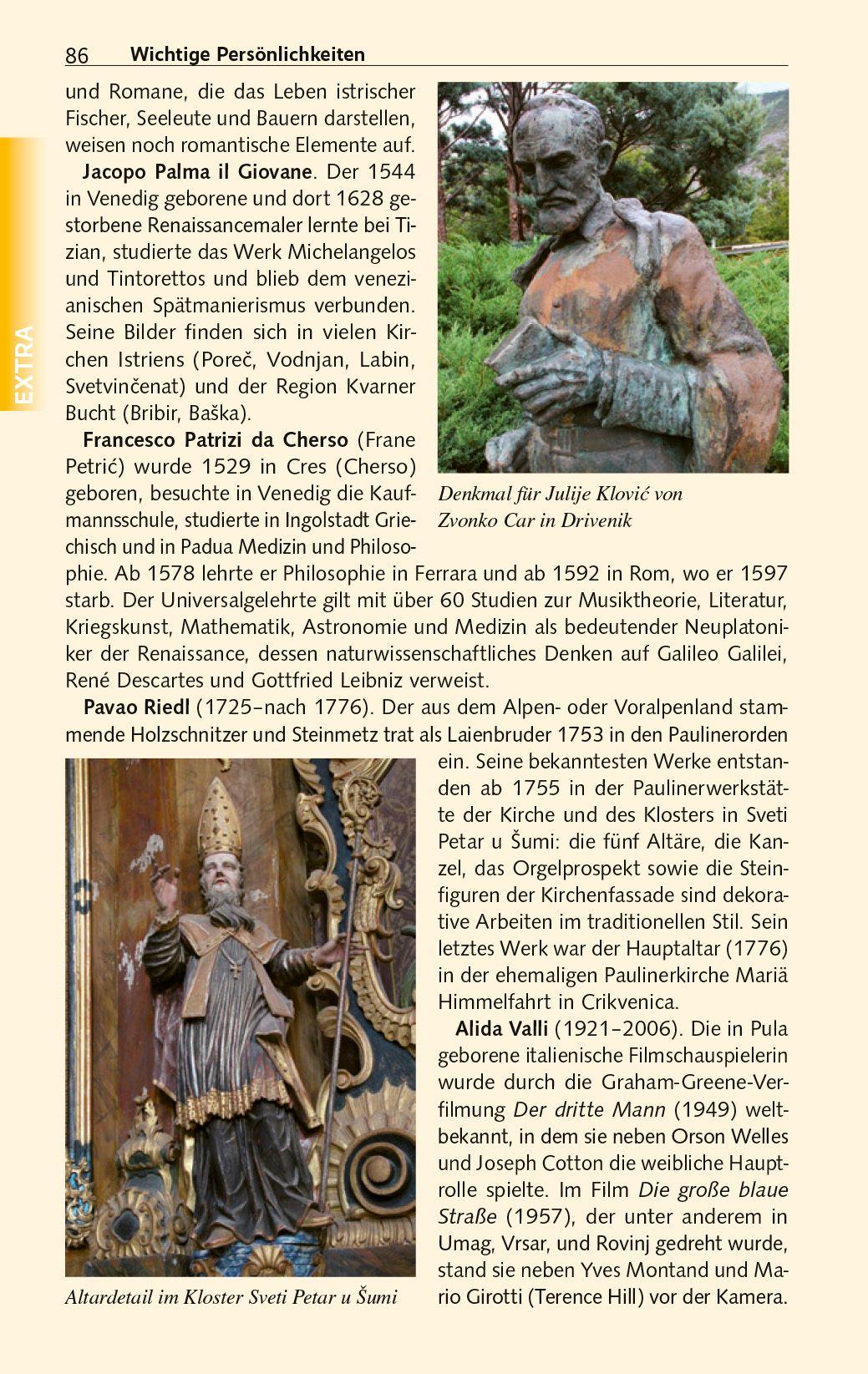 Beispielinhalt (Bild) TRESCHER Reiseführer Istrien und Kvarner Bucht