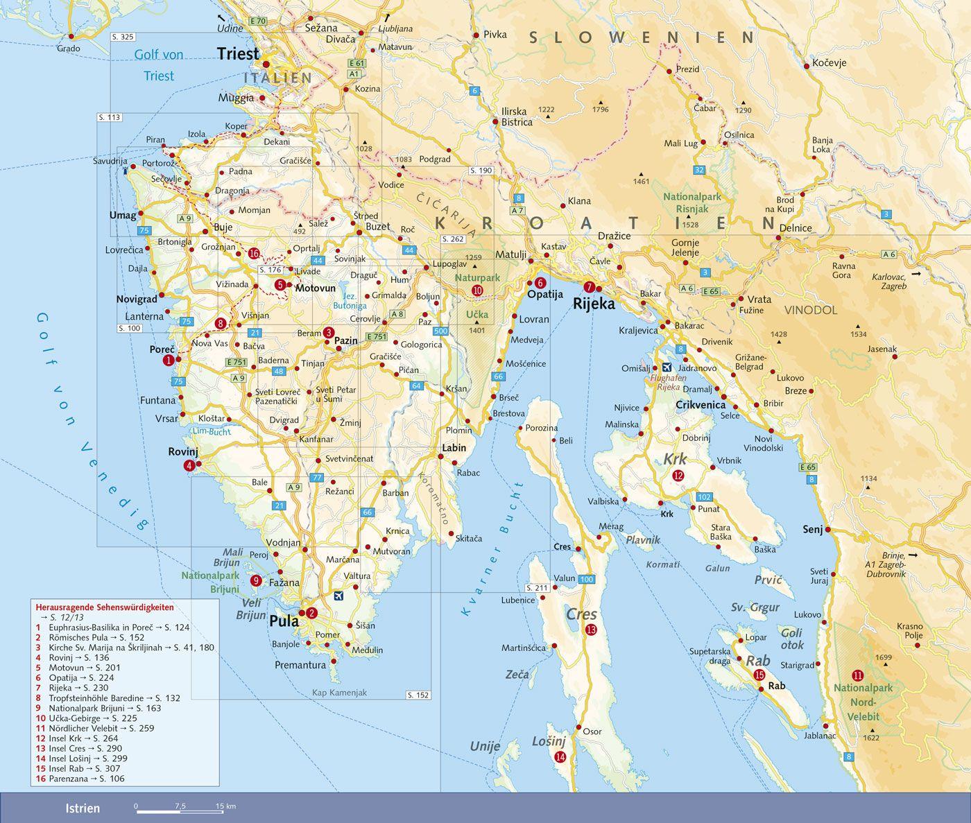 Beispielinhalt (Bild) TRESCHER Reiseführer Istrien und Kvarner Bucht