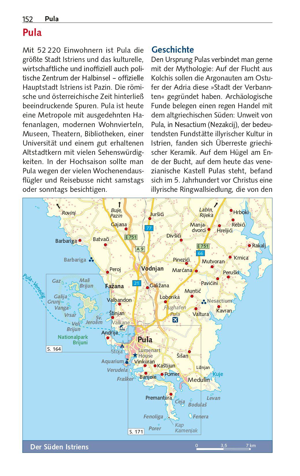 Beispielinhalt (Bild) TRESCHER Reiseführer Istrien und Kvarner Bucht