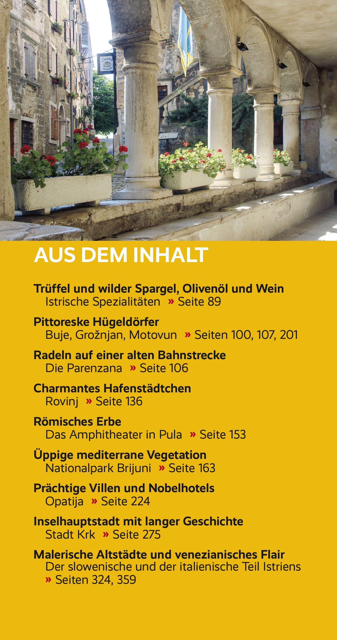 Beispielinhalt (Bild) TRESCHER Reiseführer Istrien und Kvarner Bucht